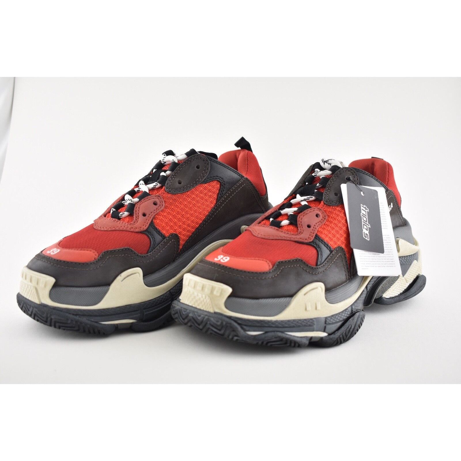 Balenciaga Balenciaga Triple S Black Red Bred Speed Flat Sneaker Size US 6 / EU 39 - 9 Thumbnail
