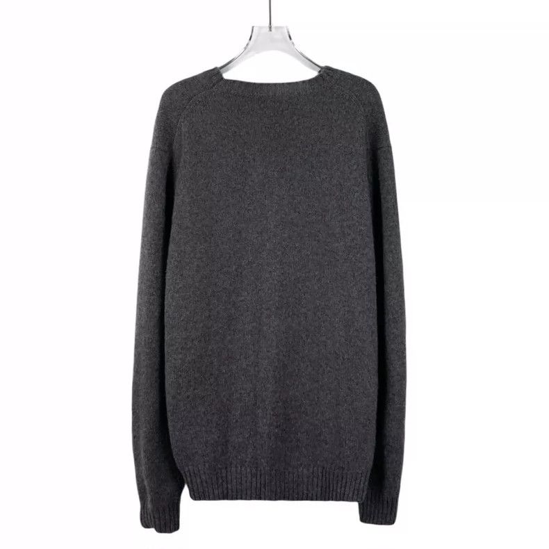 Fendi FENDI Dark Gray Logo Letter Embroidered Crew Neck Long Sle Size US L / EU 52-54 / 3 - 2 Thumbnail