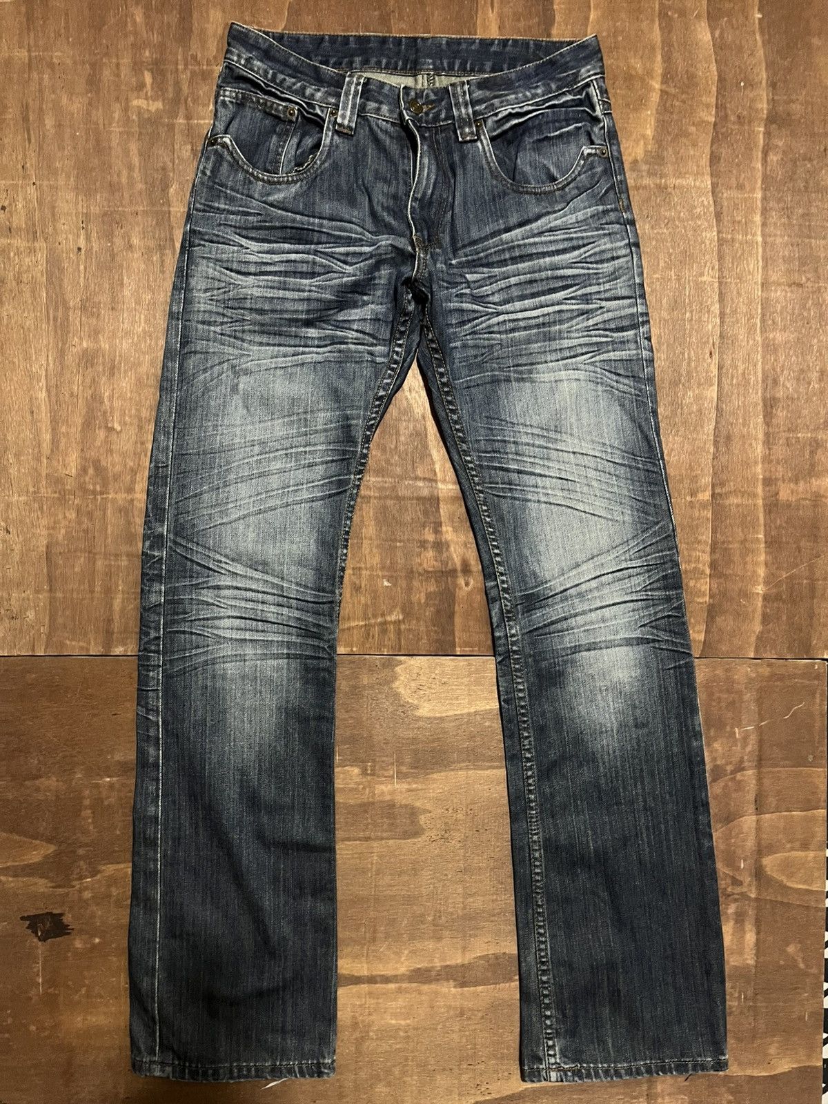 Japanese Brand Y2k japanese brand distressed clawmark jeans Size US 31 - 1 Thumbnail