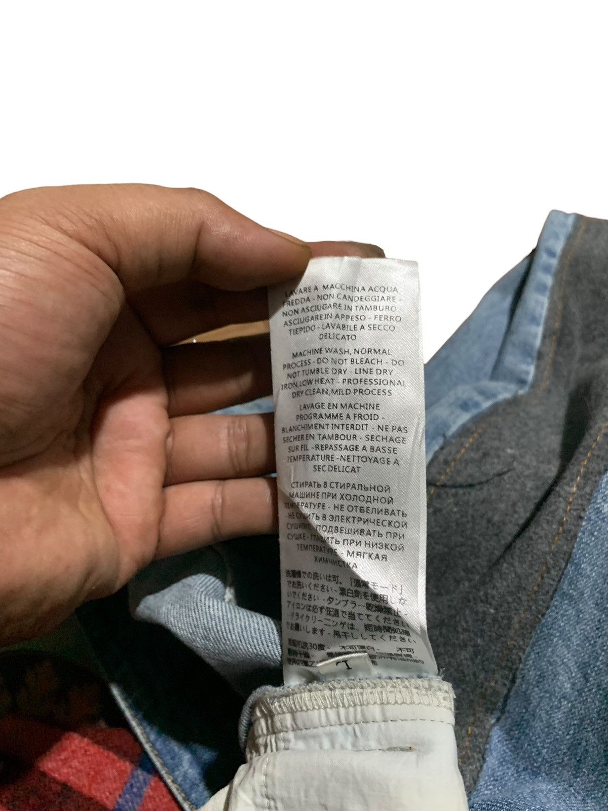 Designer FW18 hybrid patchwork baggy cropped jeans Au Jour Le Jour Size 30" / US 8 / IT 44 - 13 Thumbnail