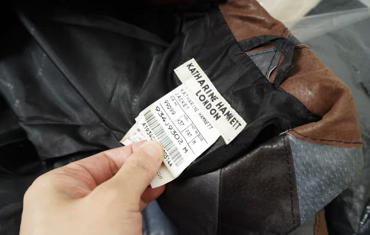 Katharine Hamnett London Katharine Hamnett Argyle Panel Leather Jacket Size US M / EU 48-50 / 2 - 7 Thumbnail