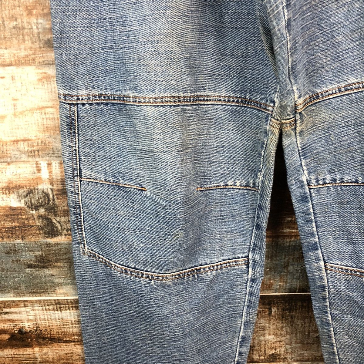 Ringspun DL Ring Spun double knee Blue vintage Denim Pants #C136 Size US 31 - 9 Thumbnail