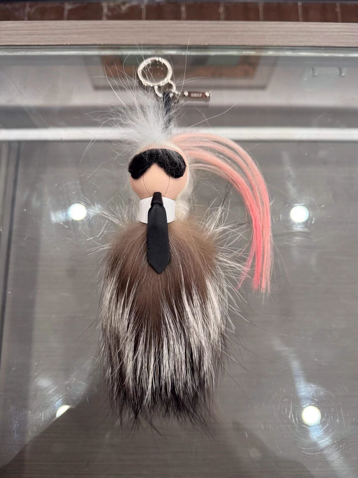 Fendi Fendi x Karl Pink Mink Logo Tassel Keychain Size ONE SIZE - 1 Thumbnail