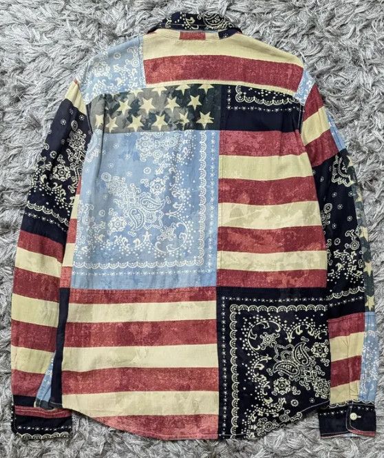 Denim & Supply Ralph Lauren Vintage Denim and Supply Ralph Lauren Patchwork Flag Oxford Size US S / EU 44-46 / 1 - 2 Thumbnail