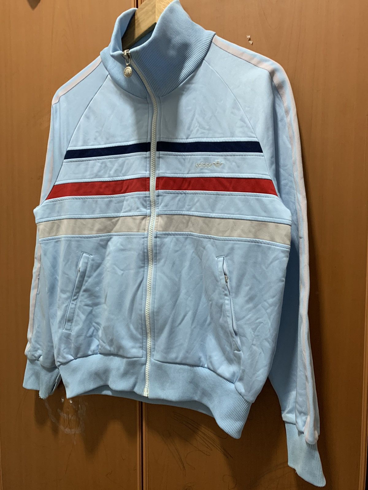 Adidas Vintage Blue Adidas Track Jacket Distressed Size US L / EU 52-54 / 3 - 2 Thumbnail