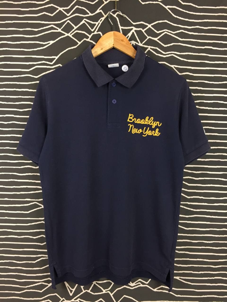 Champion × Vintage Vtg Champion Brooklyn New York Embroidered Logo Polo Tee Size US L / EU 52-54 / 3 - 2 Thumbnail