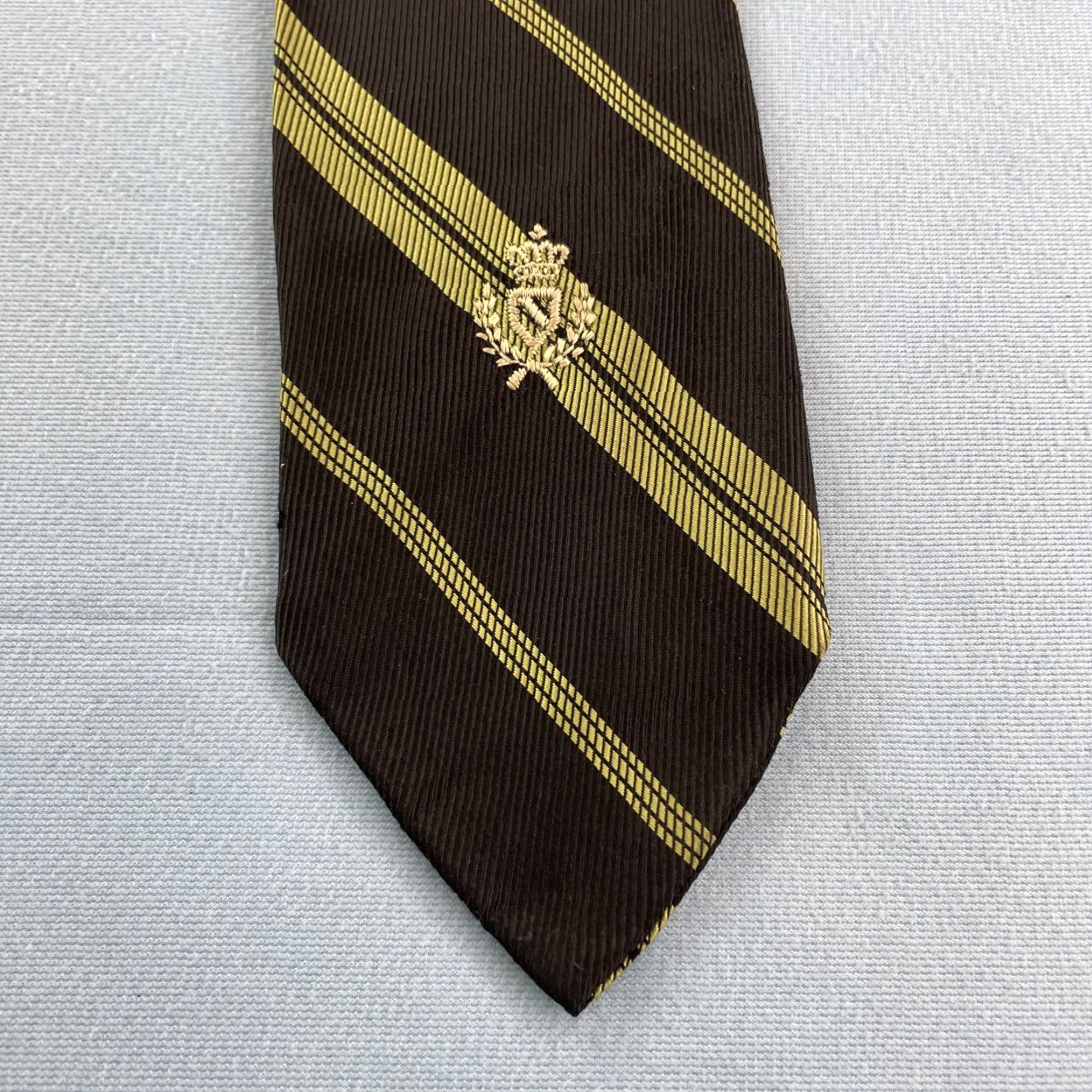 Vintage VINTAGE Repp Necktie Striped Tie Green Black Crest Weave Regimental 3x60 Wear Tie Size ONE SIZE - 7 Thumbnail