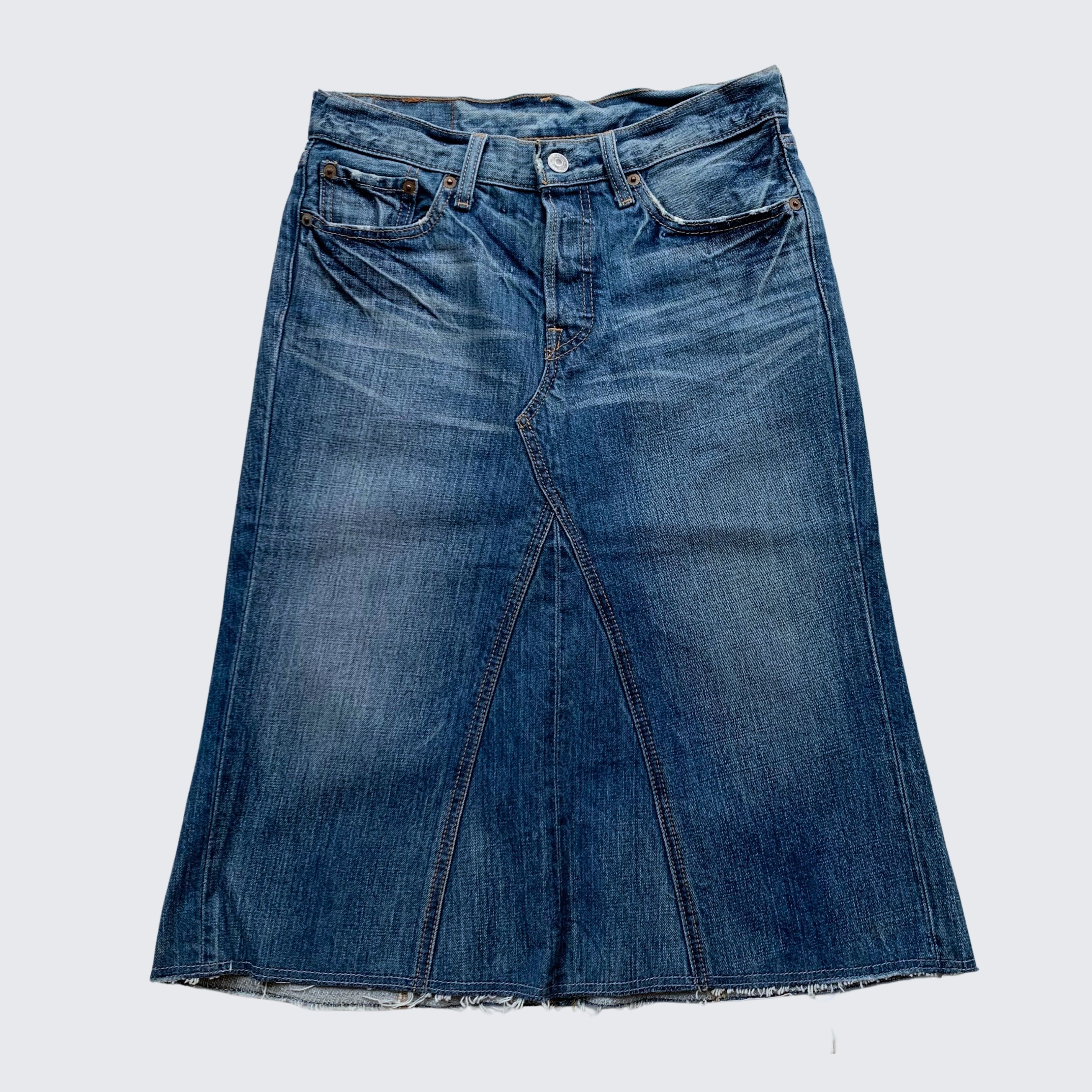 Levi's × Levi's Vintage Clothing × Vintage Vintage Blue Jeans Levi's 1990s 501 Womens Denim Skirt Size 26" / US 2 / IT 38 - 1 Thumbnail