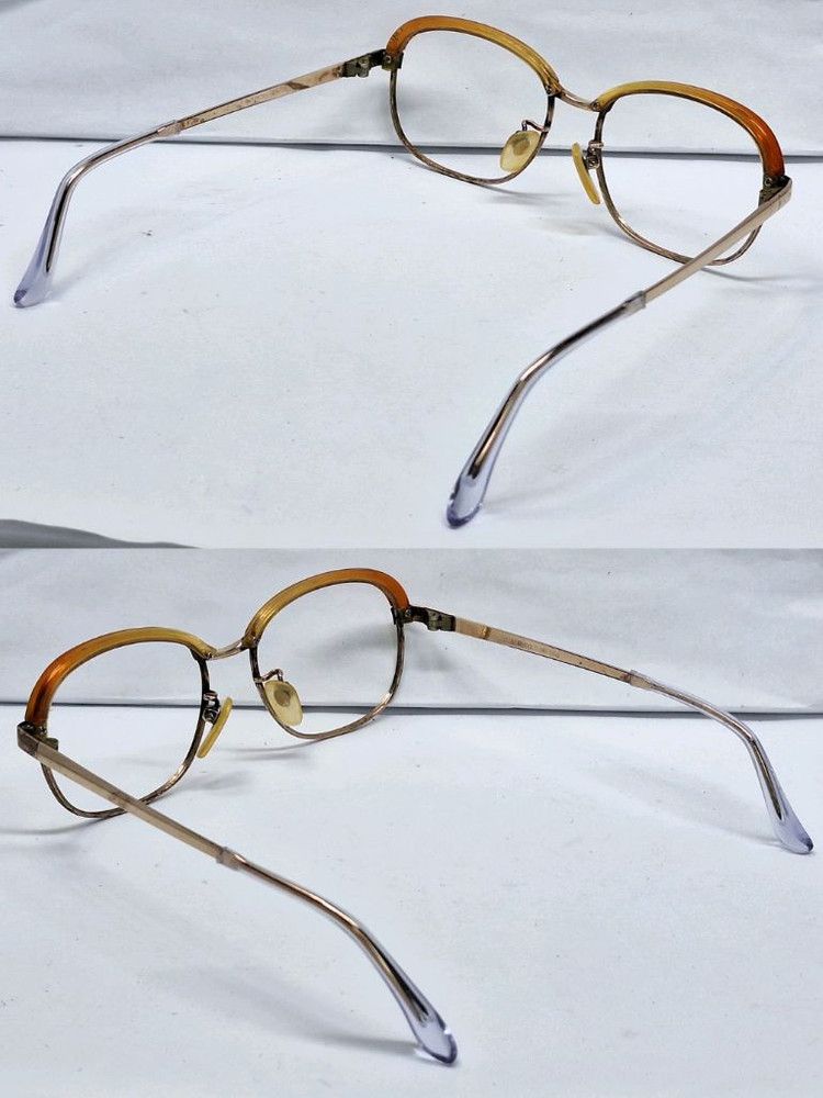Other 1980s LAURIFR NO 550 12KGF Gold Filled Browline Glasses 46mm Size ONE SIZE - 8 Thumbnail