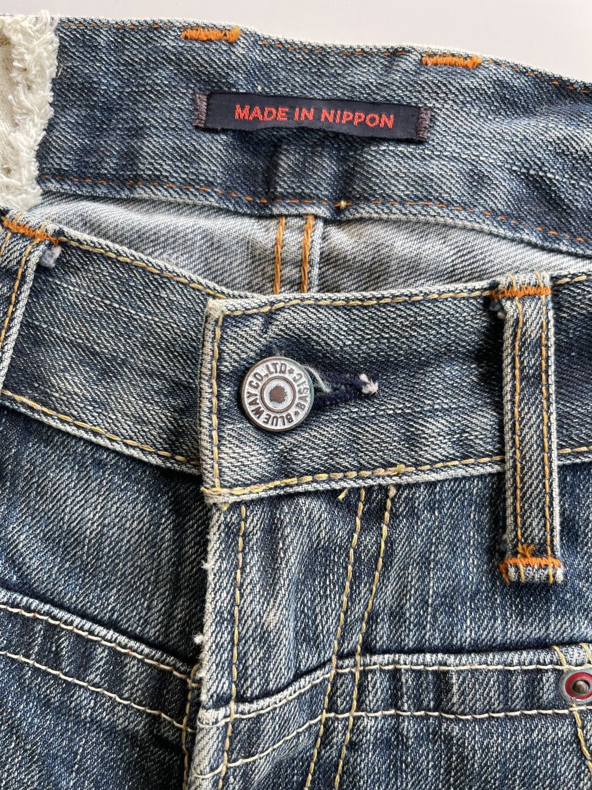 Vintage Blue Way Distressed Flare Denim Size US 30 / EU 46 - 11 Thumbnail