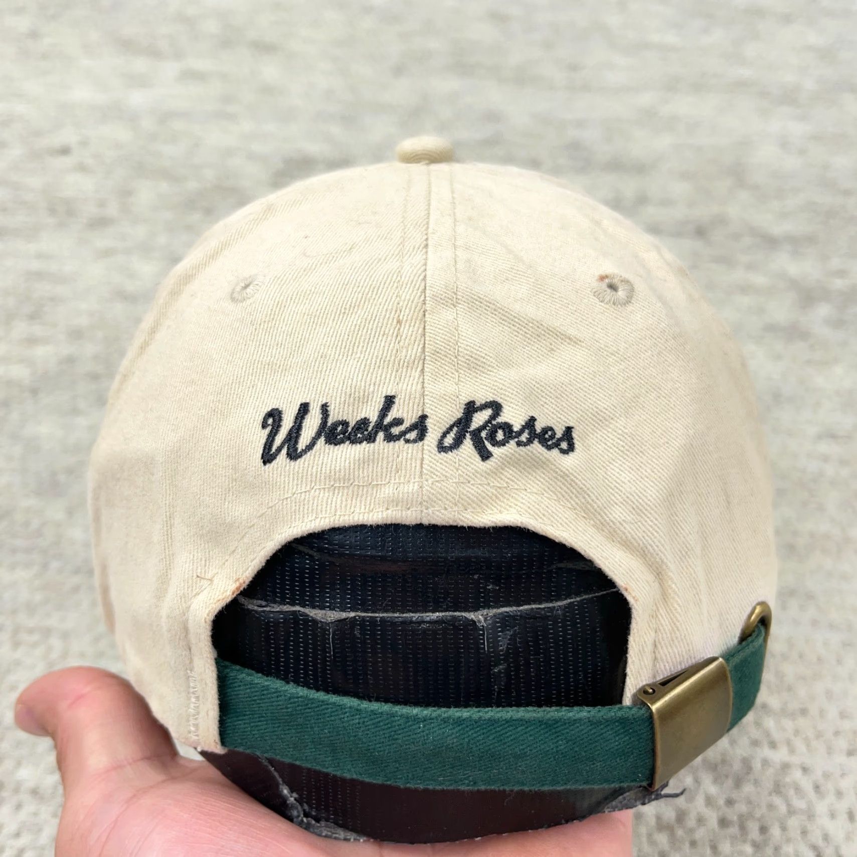 Vintage VINTAGE Looney Tunes Baseball Hat Cap Strap Back Elmer Fudd Green Cotton 90s Y2K Embroidered Adult Mens Size ONE SIZE - 3 Thumbnail