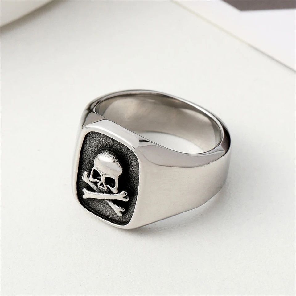 Japanese Brand × Vintage skull embossed ring Size ONE SIZE - 1 Thumbnail
