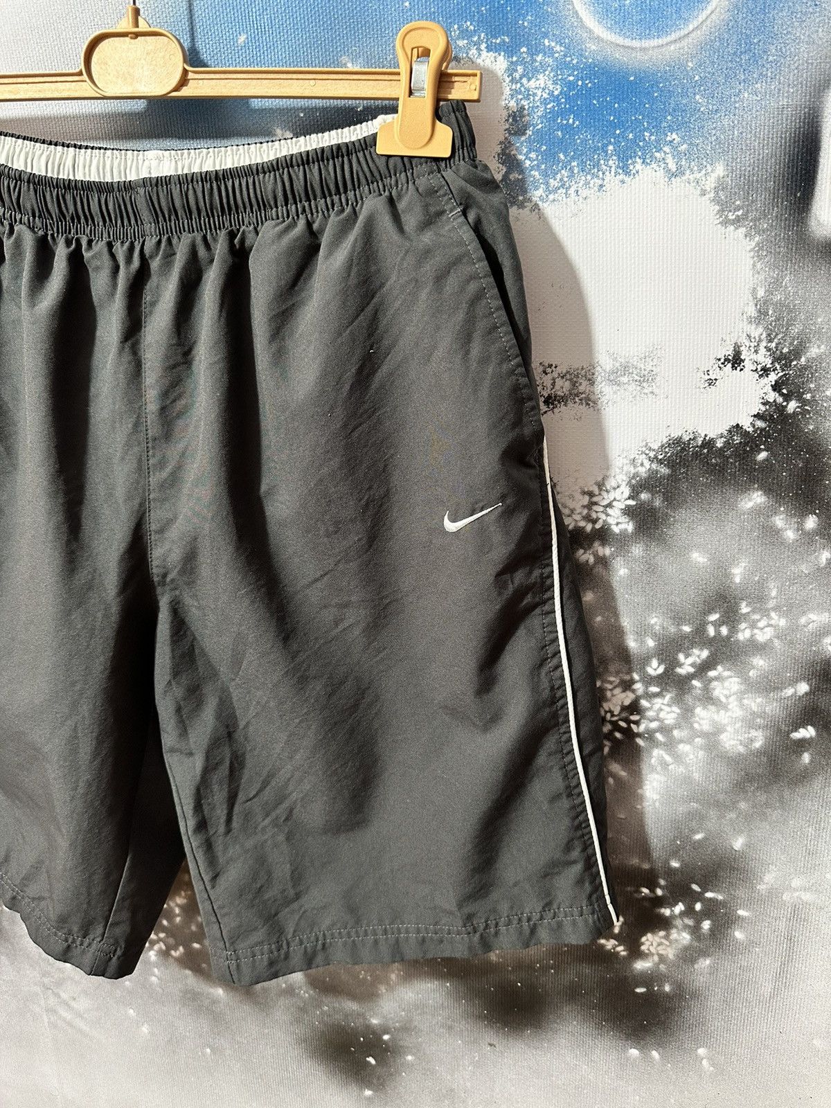Nike × Vintage Nike vintage shorts swoosh logo y2k Size US 33 - 3 Thumbnail