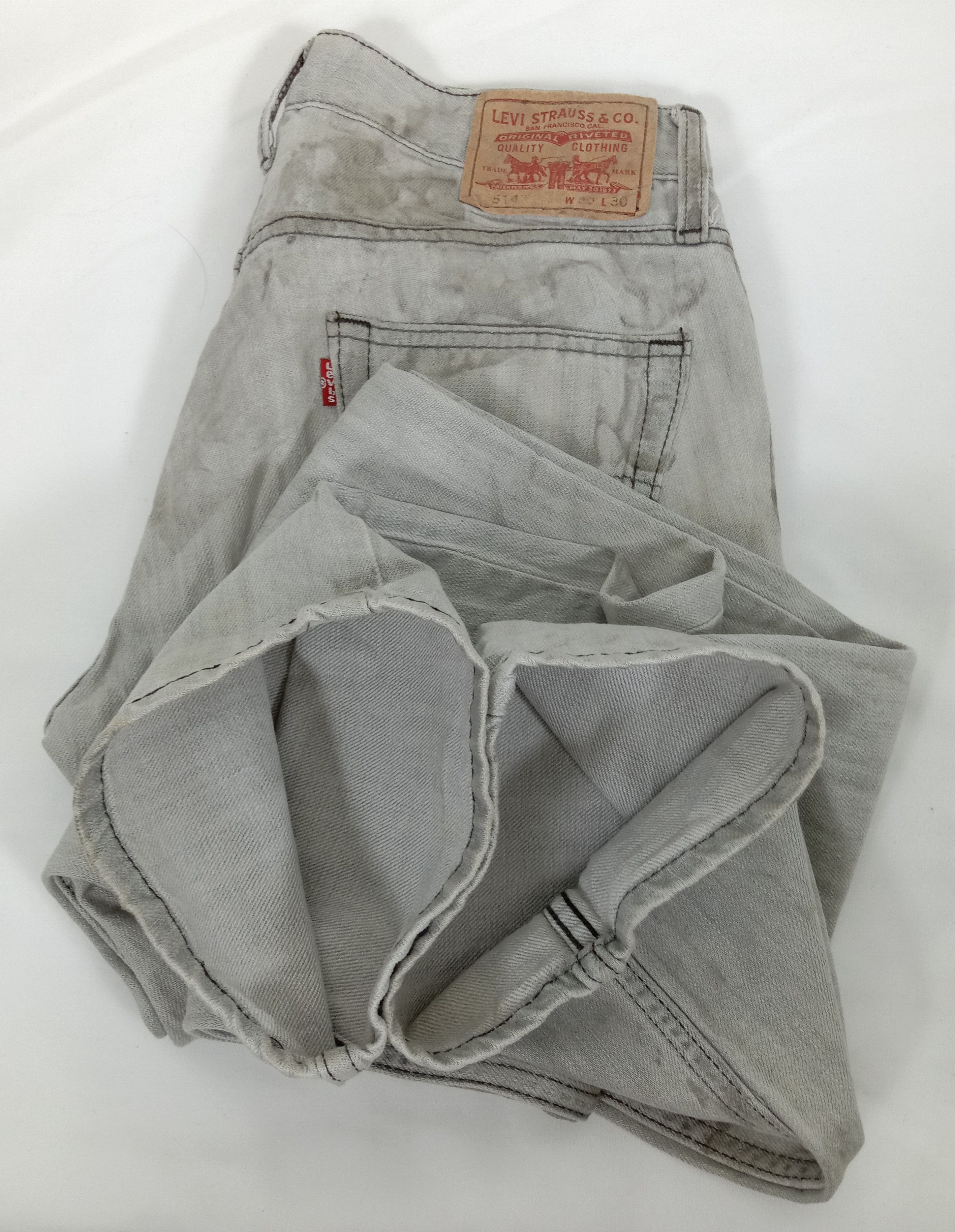 Levi's Vintage Levi’s 514 Jeans Slim Straight Distressed Denim Size US 30 / EU 46 - 16 Thumbnail