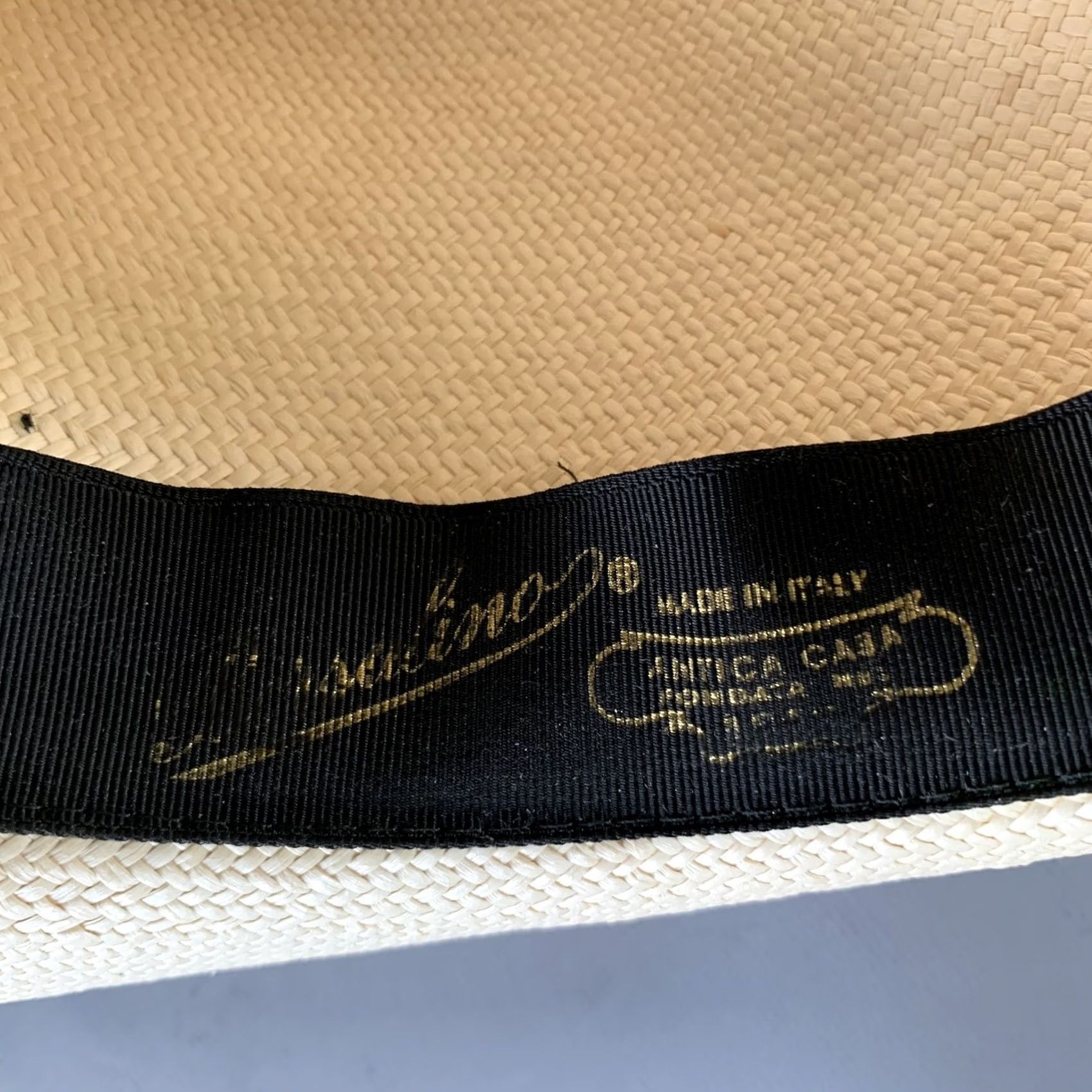 Borsalino BORSALINO Straw Fedora Beige Black Size S Mens Size ONE SIZE - 6 Thumbnail