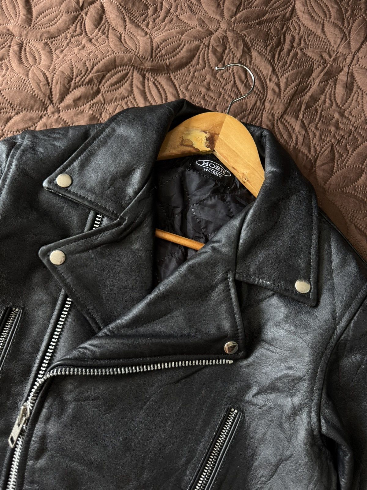 If Six Was Nine HORN WORK TYPE DOUBLE RIDERS JACKET BLACK Size US S / EU 44-46 / 1 - 4 Thumbnail