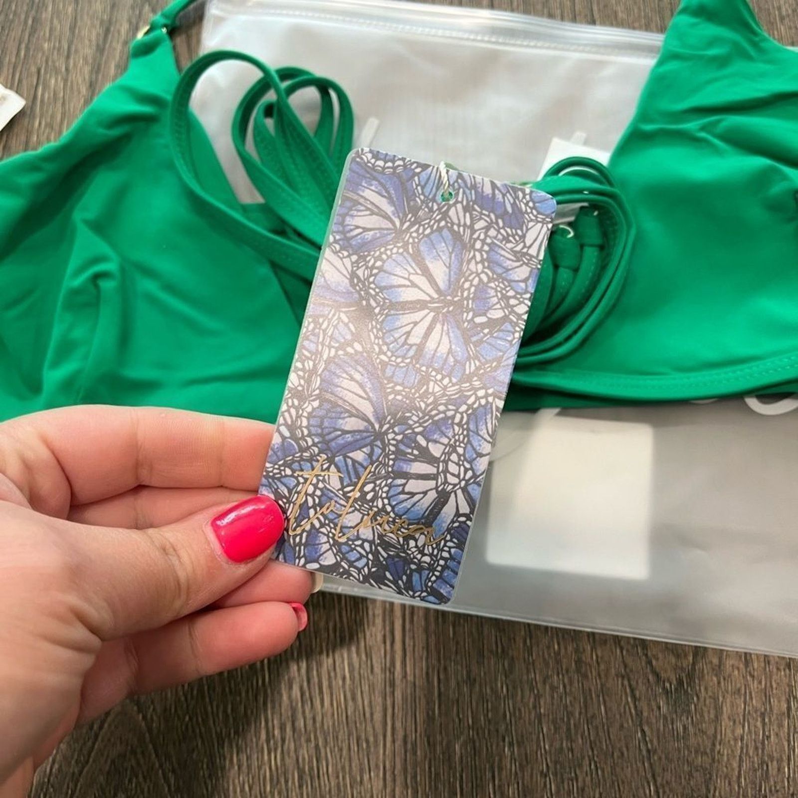 Vintage NWT Toluca Amina Bikini Top Waist Wrap Triangle Lush Sz M/L Size ONE SIZE - 2 Thumbnail