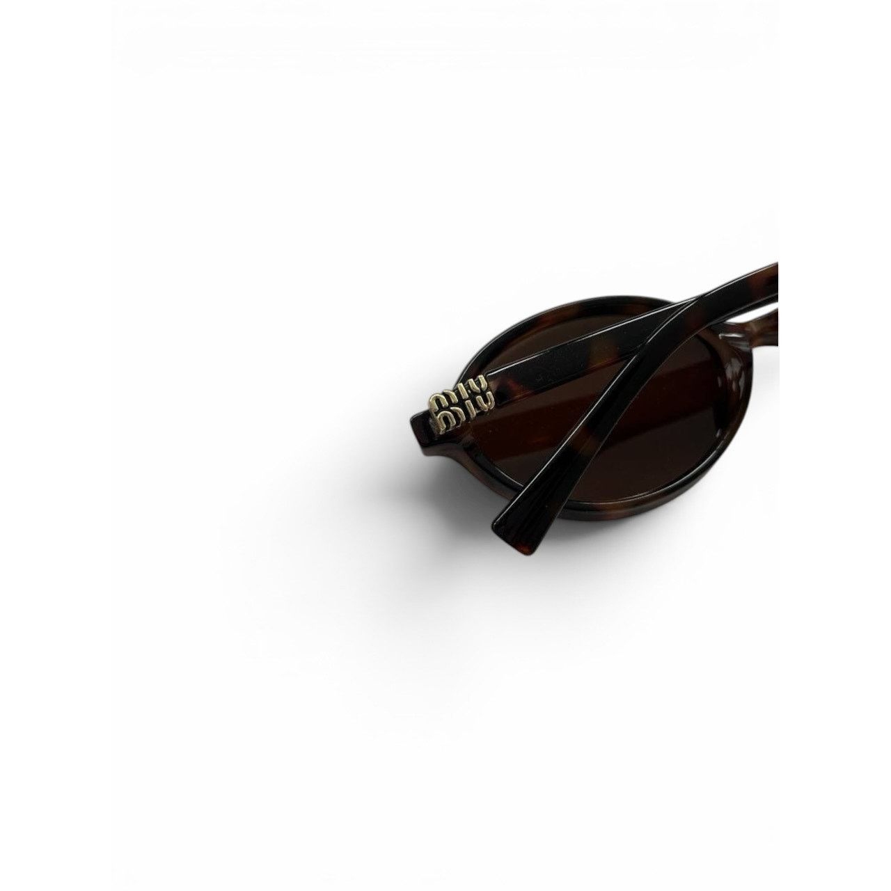 Miu Miu Miu Miu Oval Tortoiseshell Sunglasses Size ONE SIZE - 8 Thumbnail