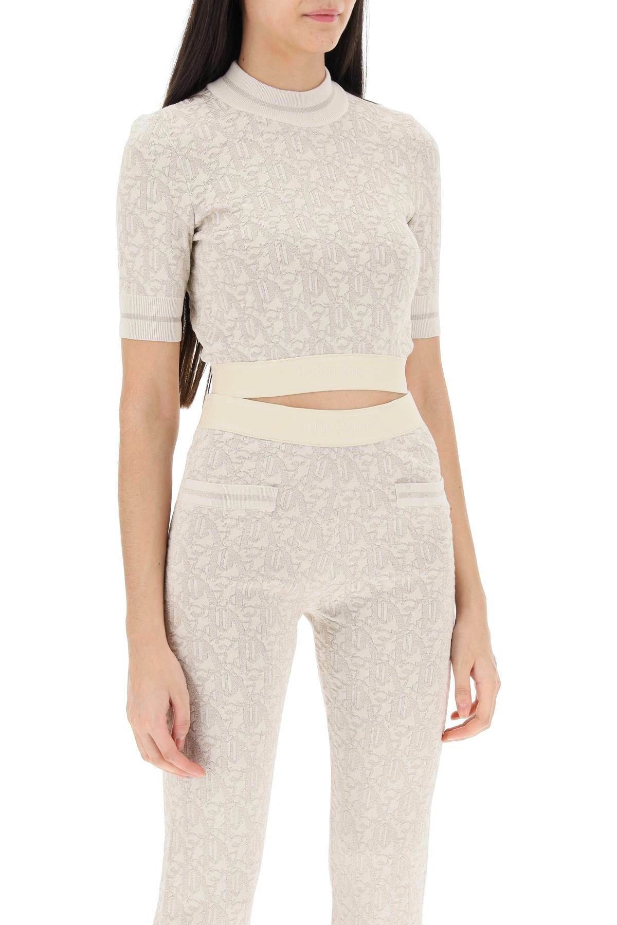 Palm Angels o1y1225 Crewneck Sweater in Beige Size S / US 4 / IT 40 - 2 Thumbnail