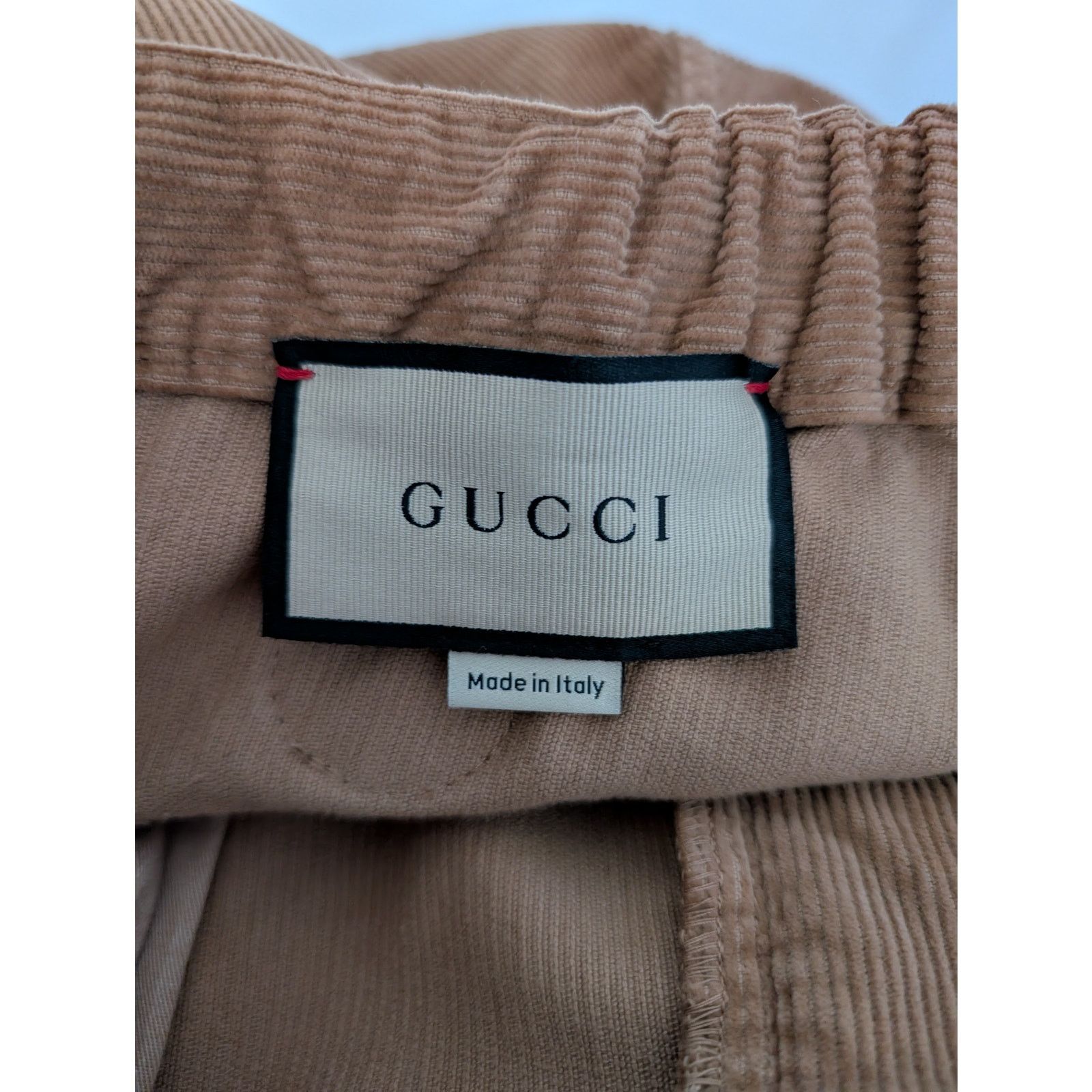 Gucci o1rshd1 Trousers Dyed Wash Velvet W/Melton Vintage Camel/Mix Size US 34 / EU 50 - 11 Thumbnail