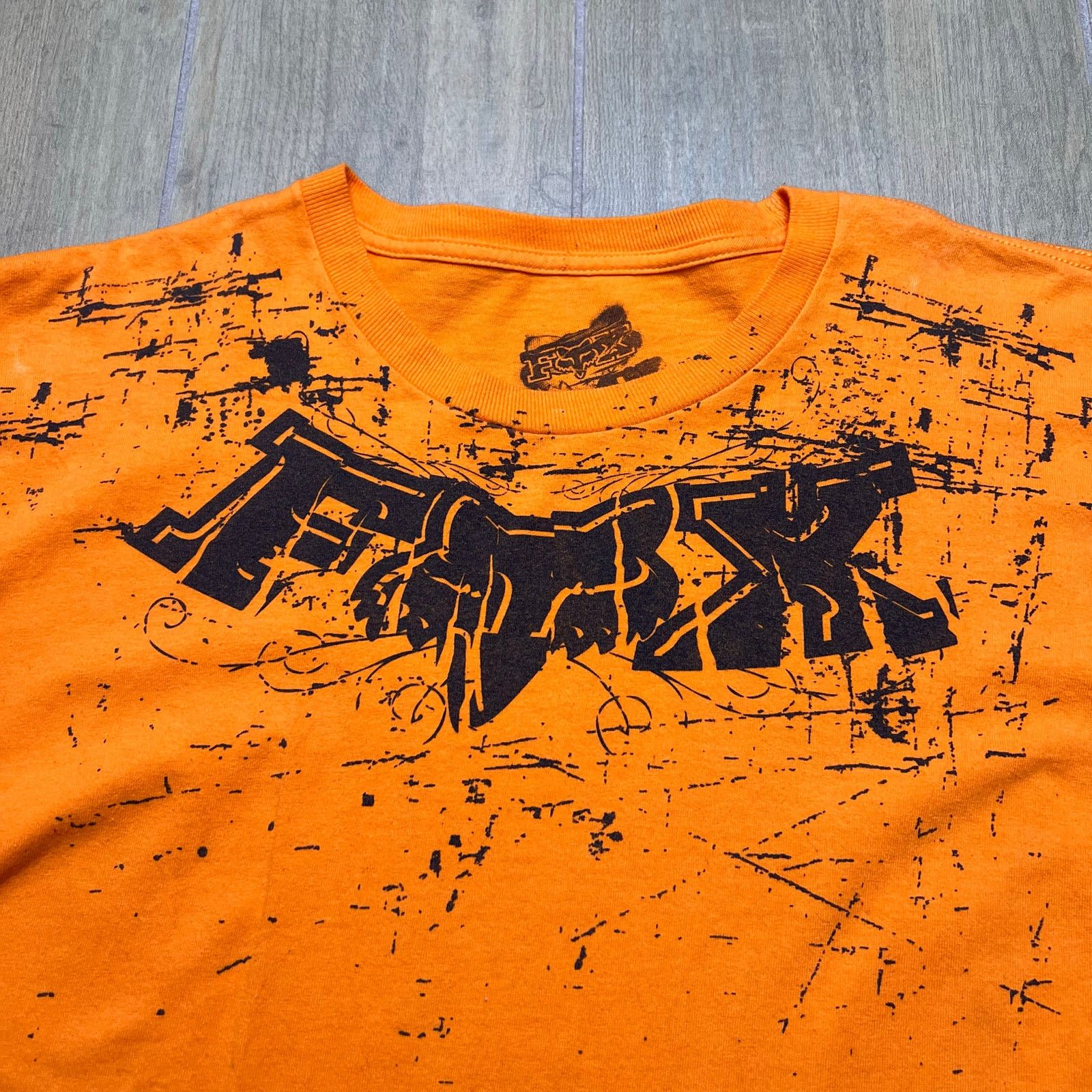 Fox Racing Y2K Fox Racing brand short-sleeve t-shirt Sz L orange Size US L / EU 52-54 / 3 - 2 Thumbnail