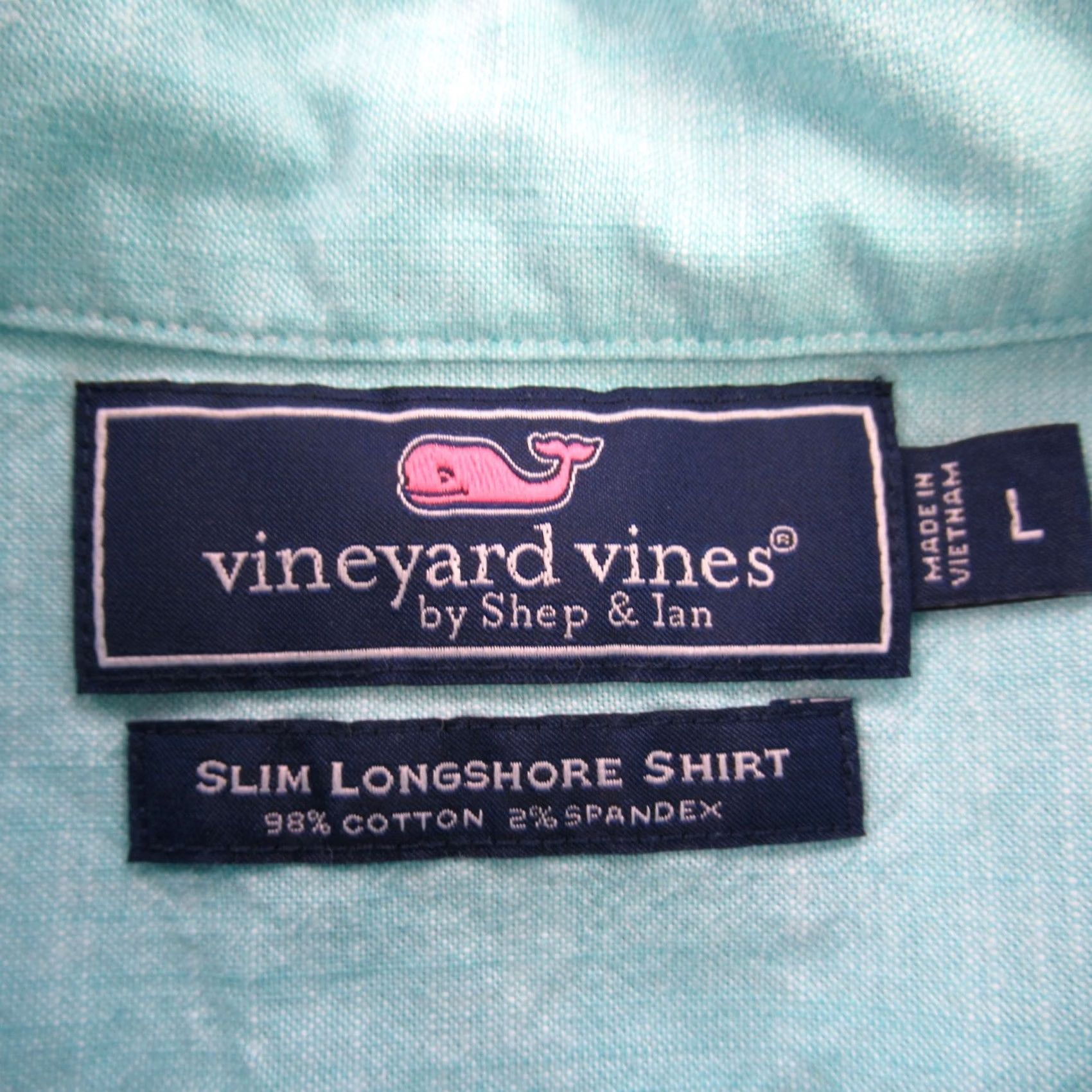 Vineyard Vines Vineyard Vines Shirt Mens Button Up Large Long Sleeve Slim Fit Tucker Blue Size US L / EU 52-54 / 3 - 4 Thumbnail