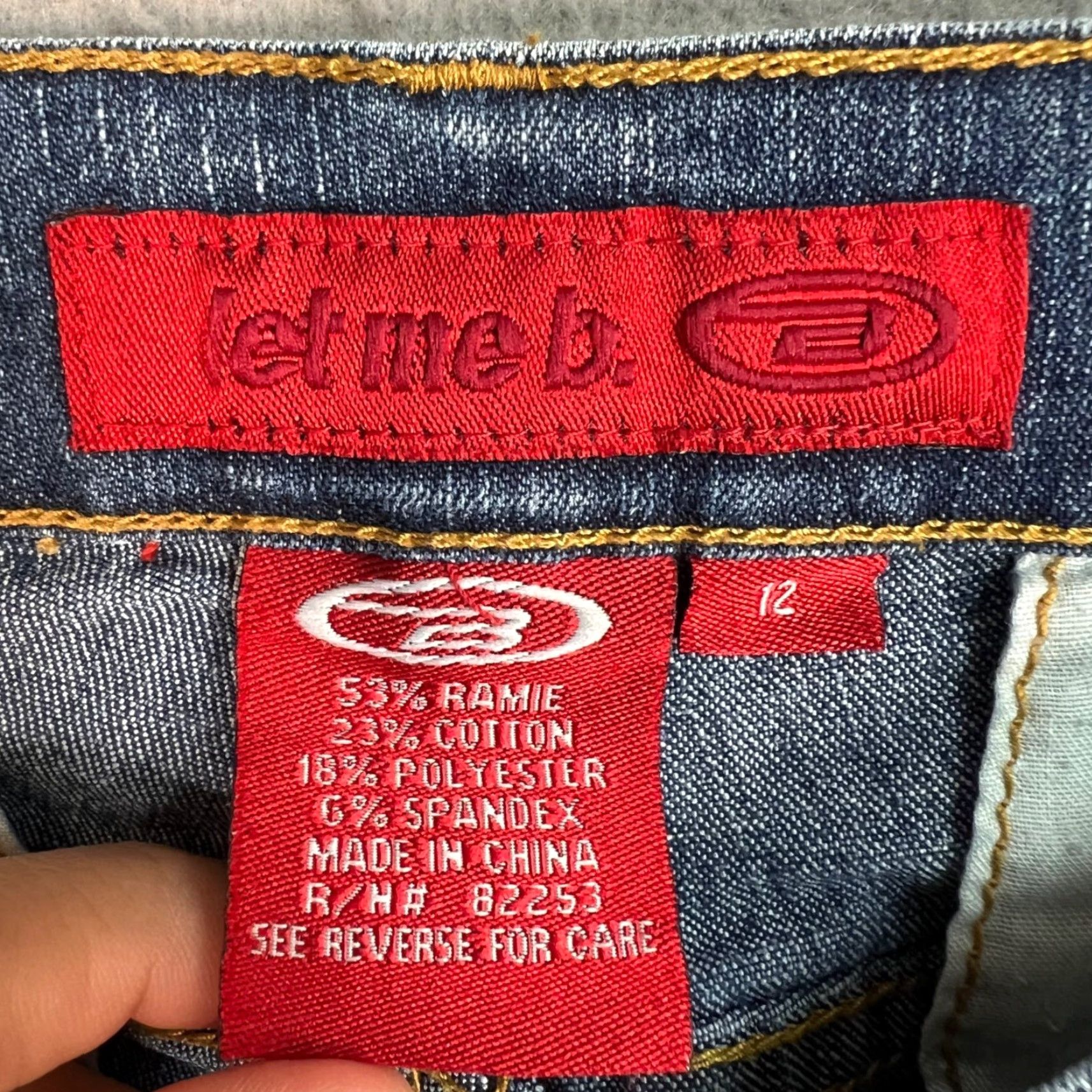 Vintage VINTAGE Let Me B Jeans Women 12 Blue Cargo Pocket Button Details Flared Pockets Denim Inseam 27" Cotton Blend Mid Rise Summer Spring Womens Size 34" / US 12 / IT 48 - 3 Thumbnail