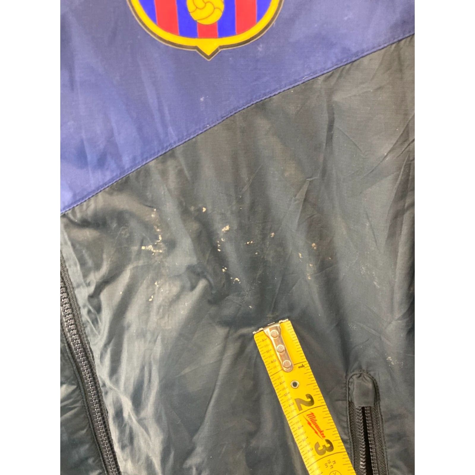 Nike Nike Mens Colorblock Zip Windbreaker Hooded Jacket Medium Blue Soccer FCB - Streetwear Athletic Sports Size US M / EU 48-50 / 2 - 7 Thumbnail