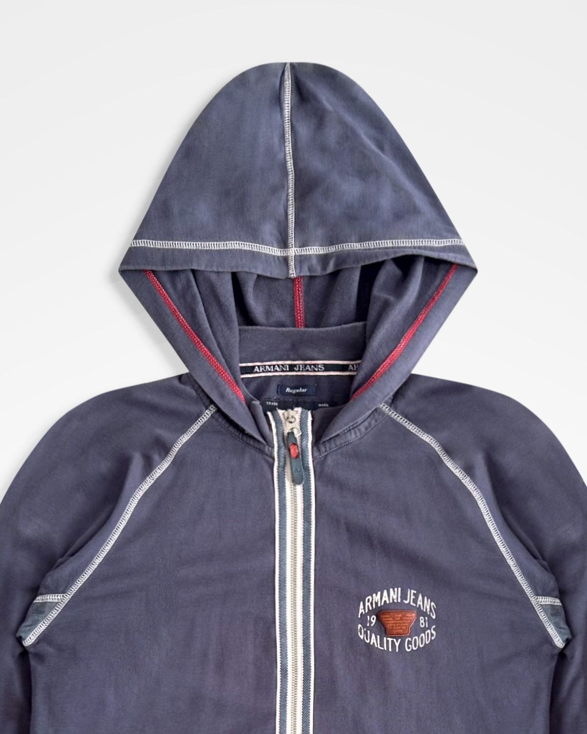 Armani Armani Jeans, Slim Fit Cover Stitch Hoodie Size US L / EU 52-54 / 3 - 3 Thumbnail