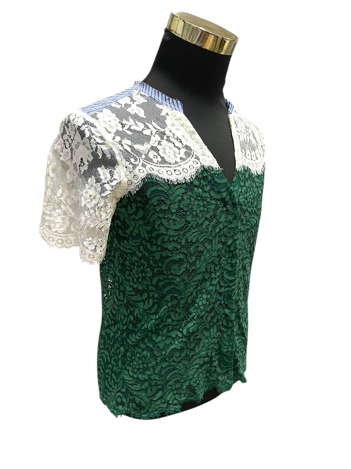 Designer Sandro Lace Emerald Shirts Size S / US 4 / IT 40 - 7 Thumbnail