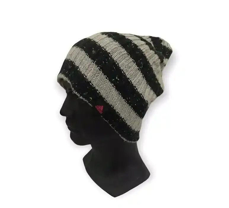 image of Adidas Stripe Design Beanie Hat, Men's