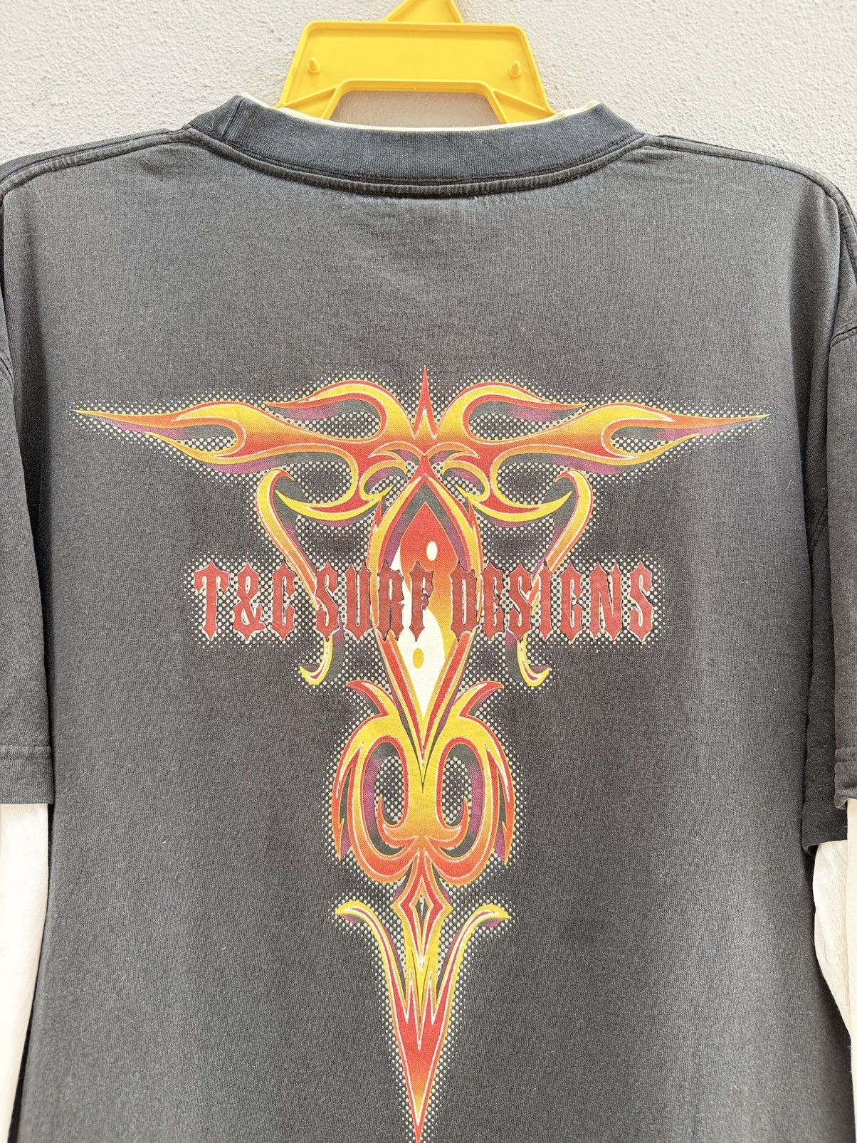 West Coast Choppers Thrashed Y2K T&C Surf Designs Flame Double Layer Grunge Tee Size US L / EU 52-54 / 3 - 2 Thumbnail