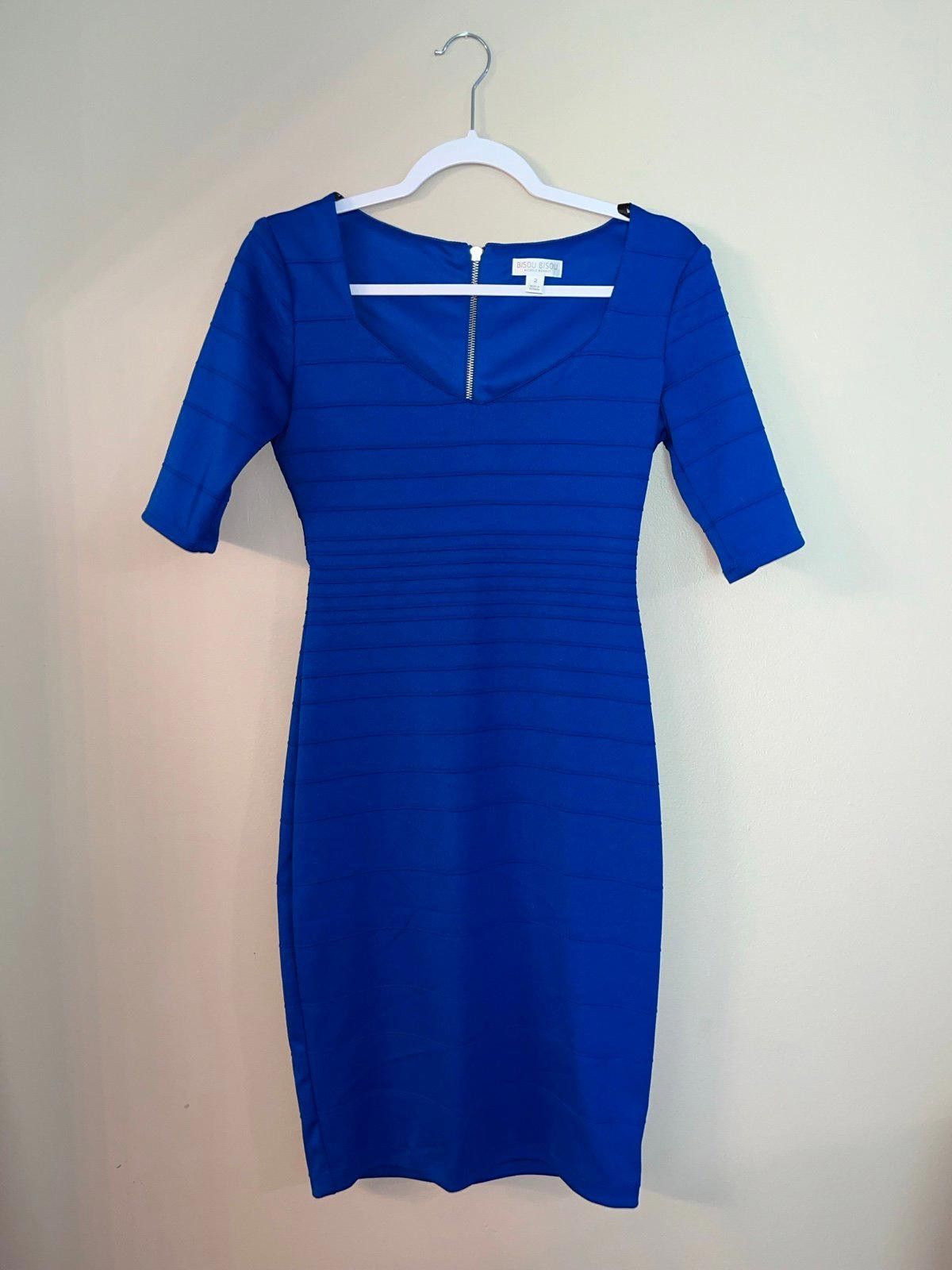 Designer Bisou Bisou royal blue dress size 2 Size XS / US 0-2 / IT 36-38 - 2 Thumbnail