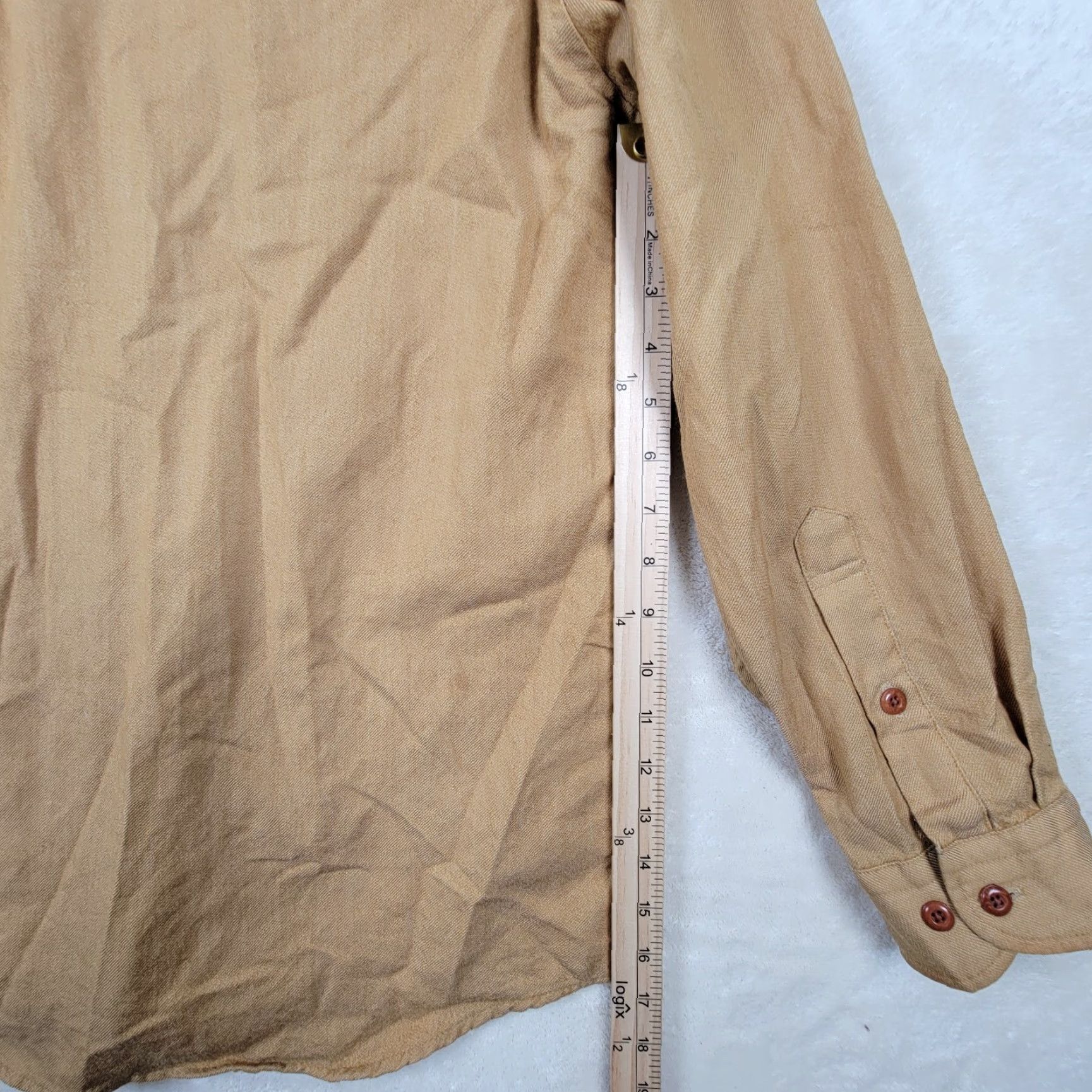Pendleton Pendleton Thomas Kay Mens XL Tan Flannel Lined Button-Up Shirt Workwear Casual Travel Size US XL / EU 56 / 4 - 7 Thumbnail