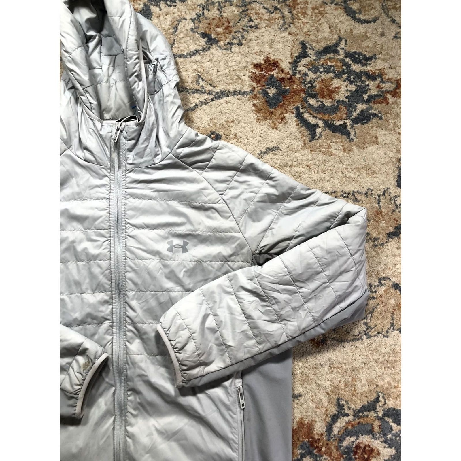 Under Armour Under Armour Jacket Mens Large Gray Hooded Full Zip UA Storm Insulated Golf Size US L / EU 52-54 / 3 - 4 Thumbnail