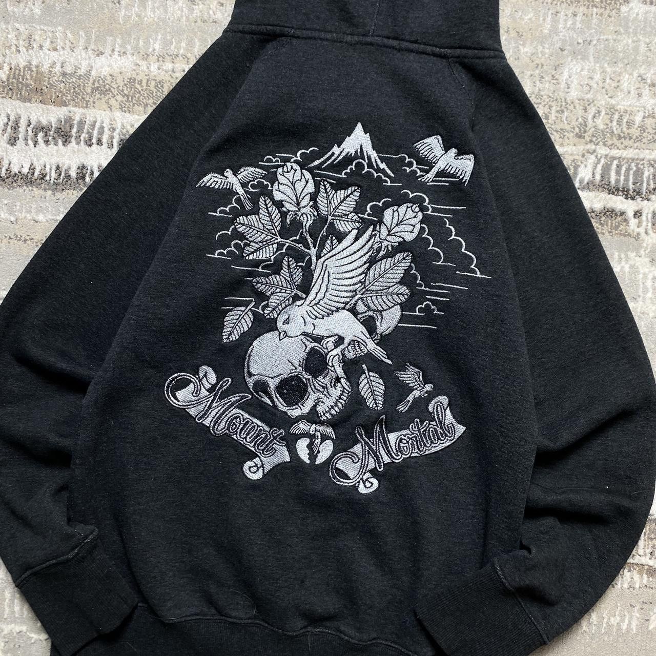 Japanese Brand 00s Embroidered Hoodie Grey XS Size US XS / EU 42 / 0 - 2 Thumbnail