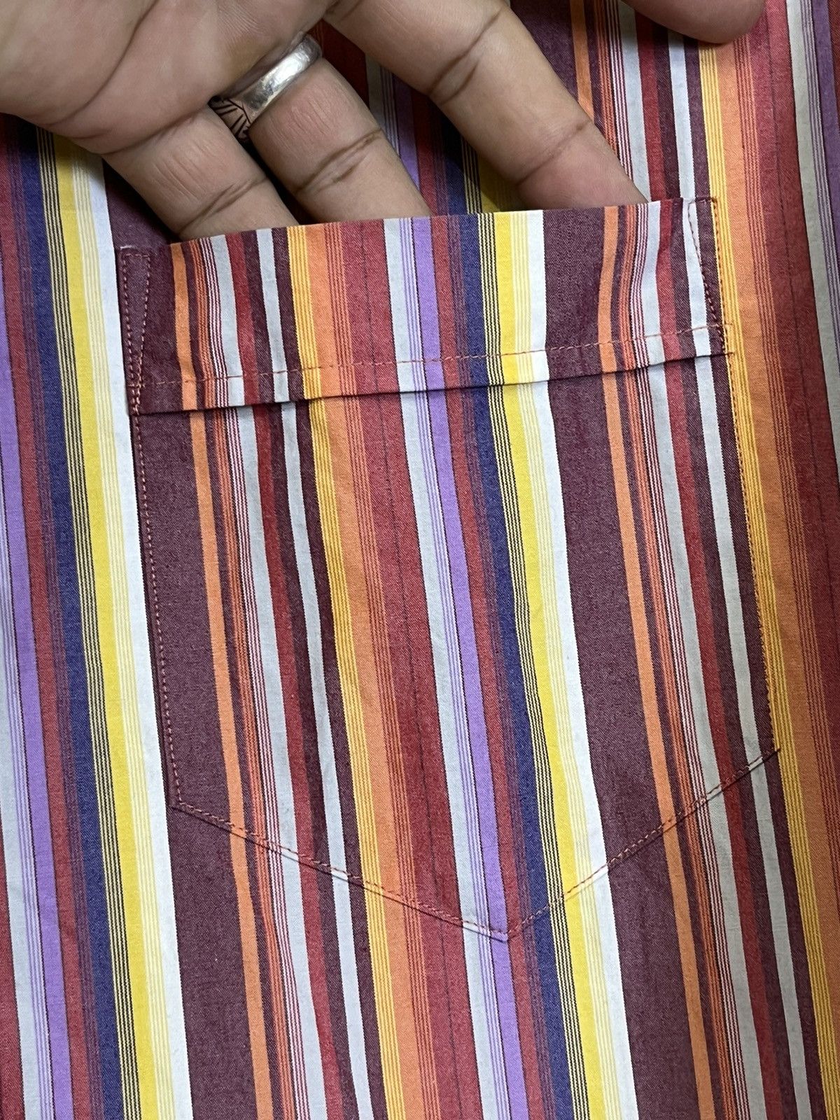 Yohji Yamamoto YOHJI YAMAMOTO AAR DURBAN STRIPED BUTTON UPS L/S SHIRT Size US M / EU 48-50 / 2 - 4 Thumbnail
