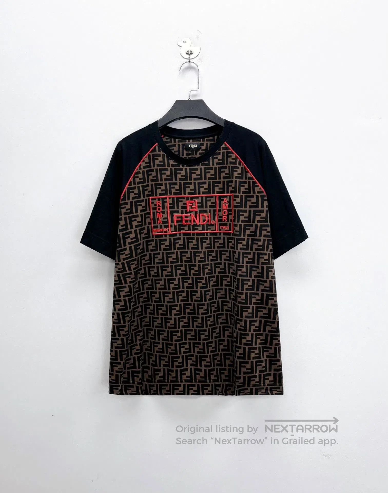 Fendi Fendi Roma Double F Monogram Embroidered Logo Tee. Size US XL / EU 56 / 4 - 1 Thumbnail