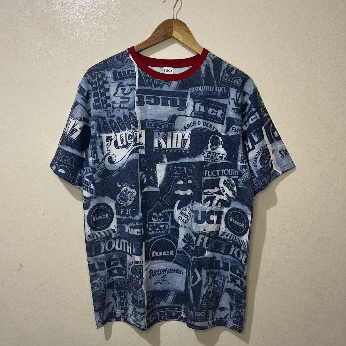Rare Fuct SSDD SS 2016 Xerox Pattern AOP Shirt