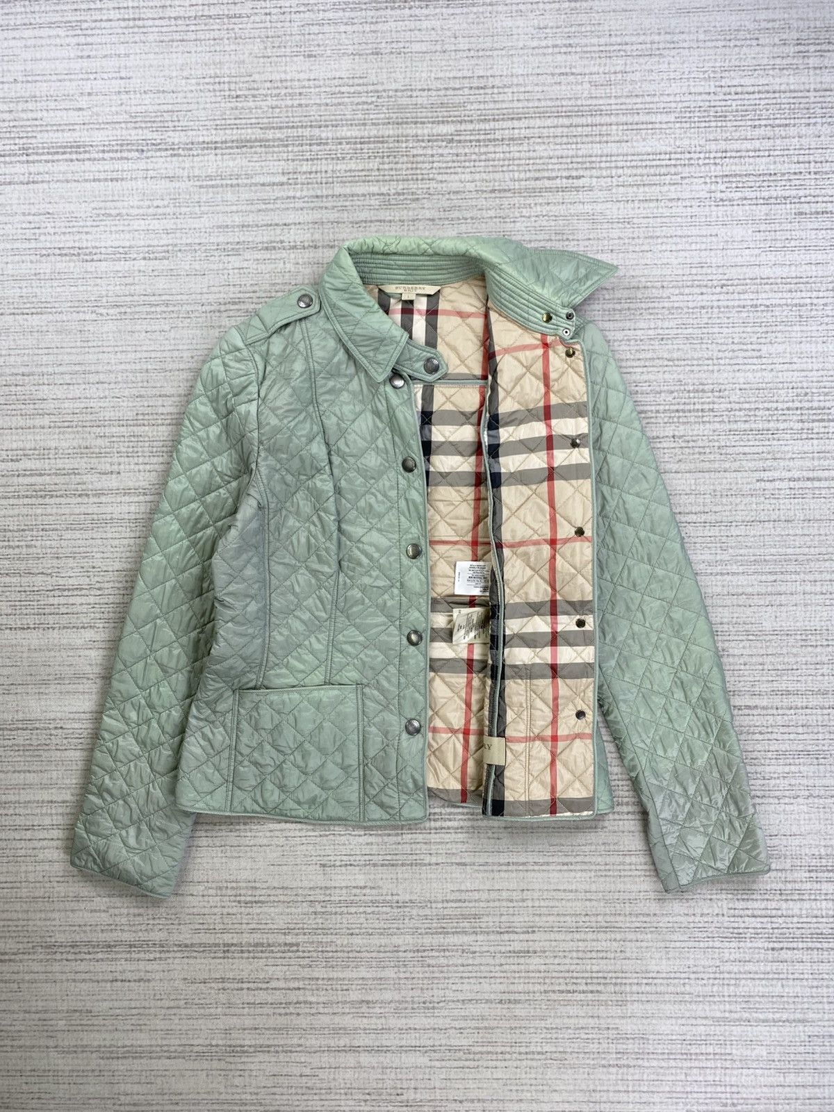Burberry × Vintage Vintage Burberry Brit Nova Check Puffer Down Buttoned Jacket Size L / US 10 / IT 46 - 1 Thumbnail
