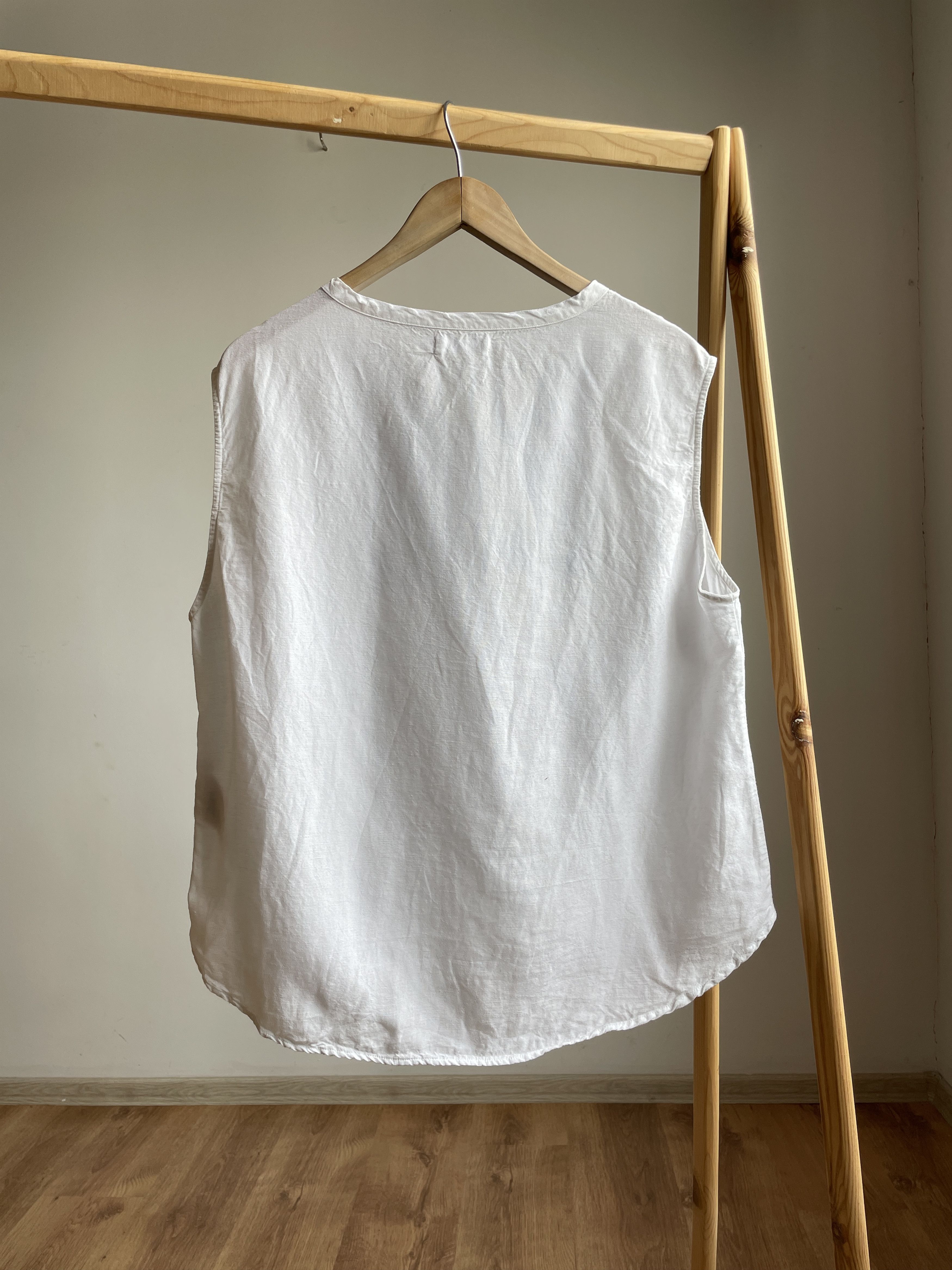 Other Celtic & Co Ornamental Lyocell Linen Sleeveless Blouse Size XL / US 12-14 / IT 48-50 - 2 Thumbnail