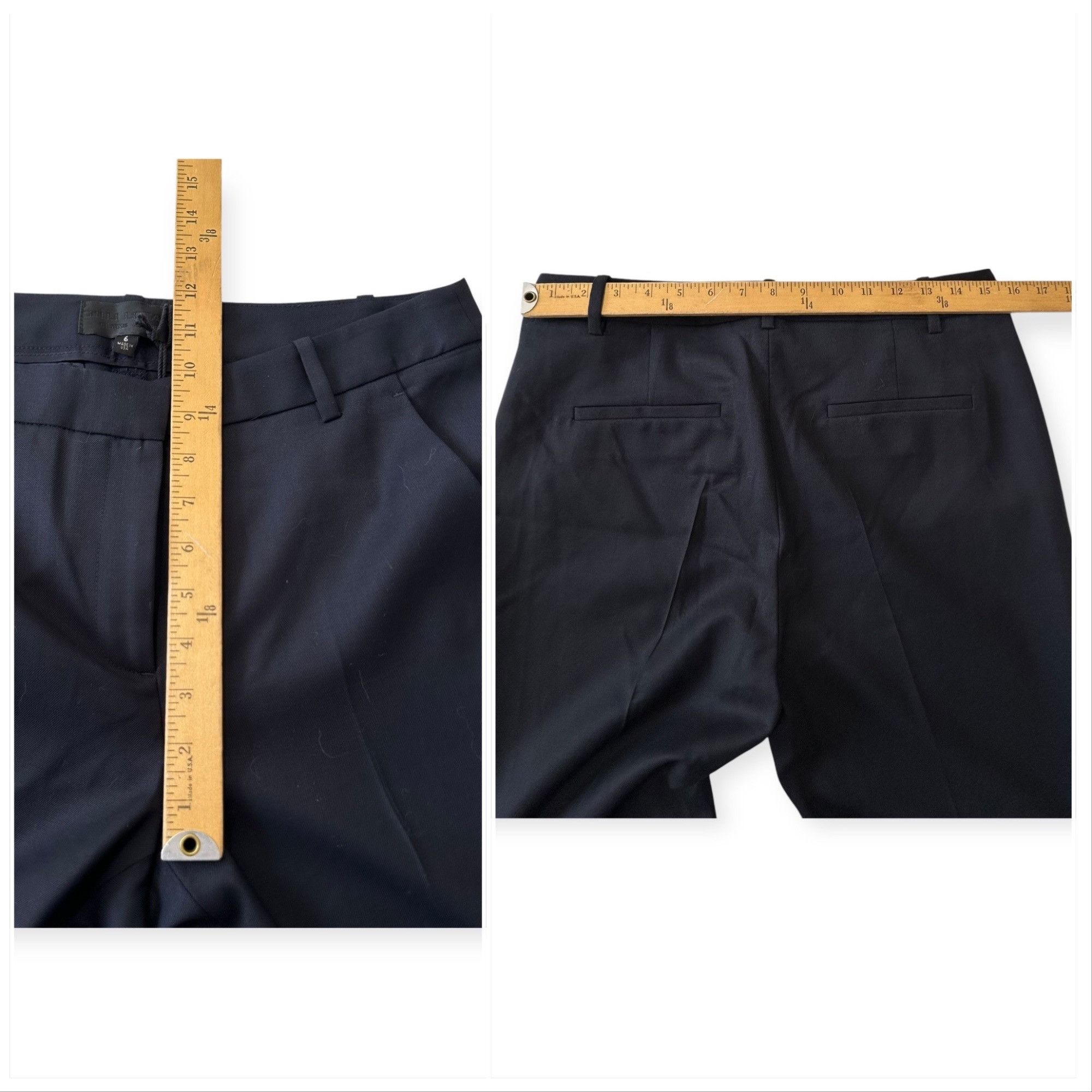 Nili Lotan NILI LOTAN Colmar Wool-blend Twill Slim-leg Pants In Midnigh Size 28" / US 6 / IT 42 - 12 Thumbnail