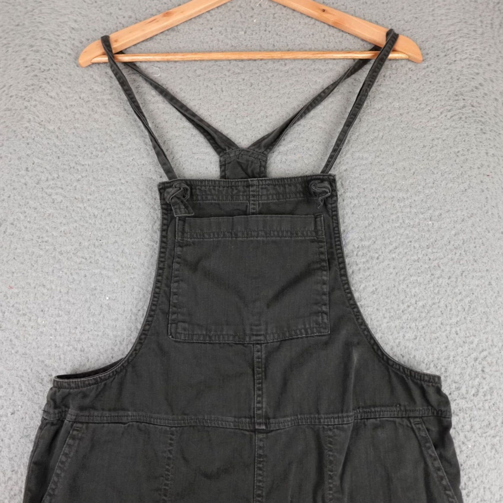 Vintage Aerie Overalls Womens XS Black Denim Straight Leg Adjustable Strap Relaxed Y2K Size 26" / US 2 / IT 38 - 3 Thumbnail