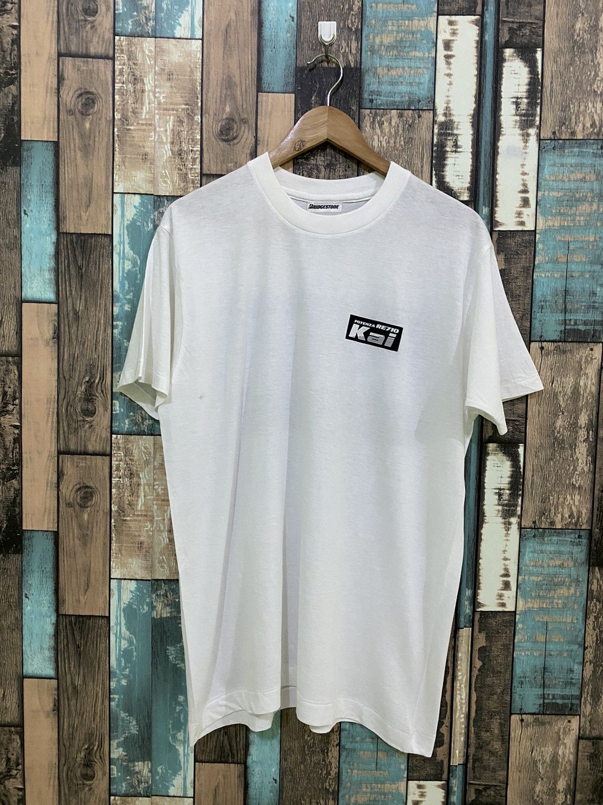 Mercedes-Benz × Vintage Vintage Potenza RE710 Mercedes Bridgestone T Shirt Size US L / EU 52-54 / 3 - 2 Thumbnail