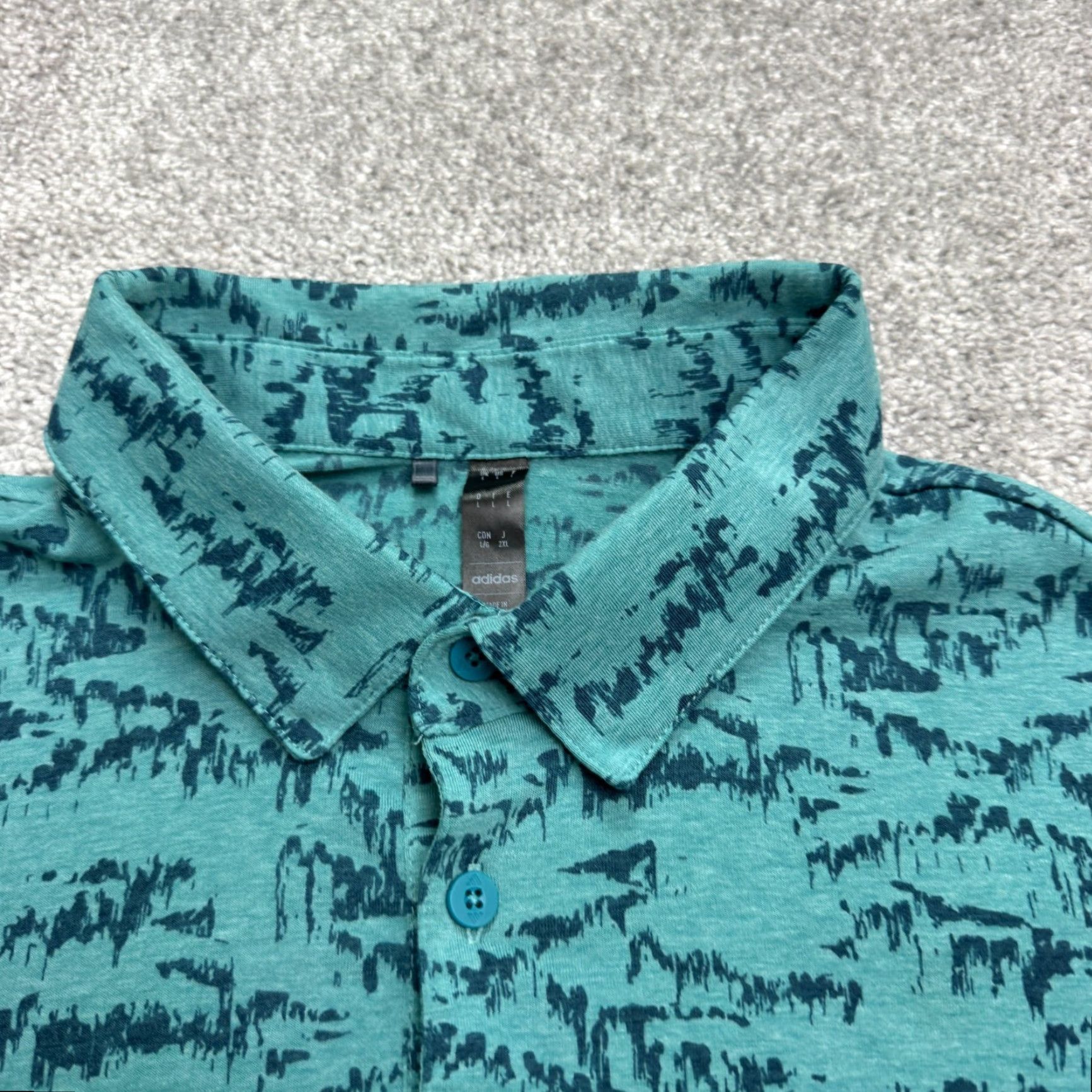 Tommy Bahama Adidas Polo Shirt Men Large Blue Short Sleeve Golf Abstract Pattern 2XL Regular Fit Sports Shirt Shirt Polo Size US XXL / EU 58 / 5 - 3 Thumbnail