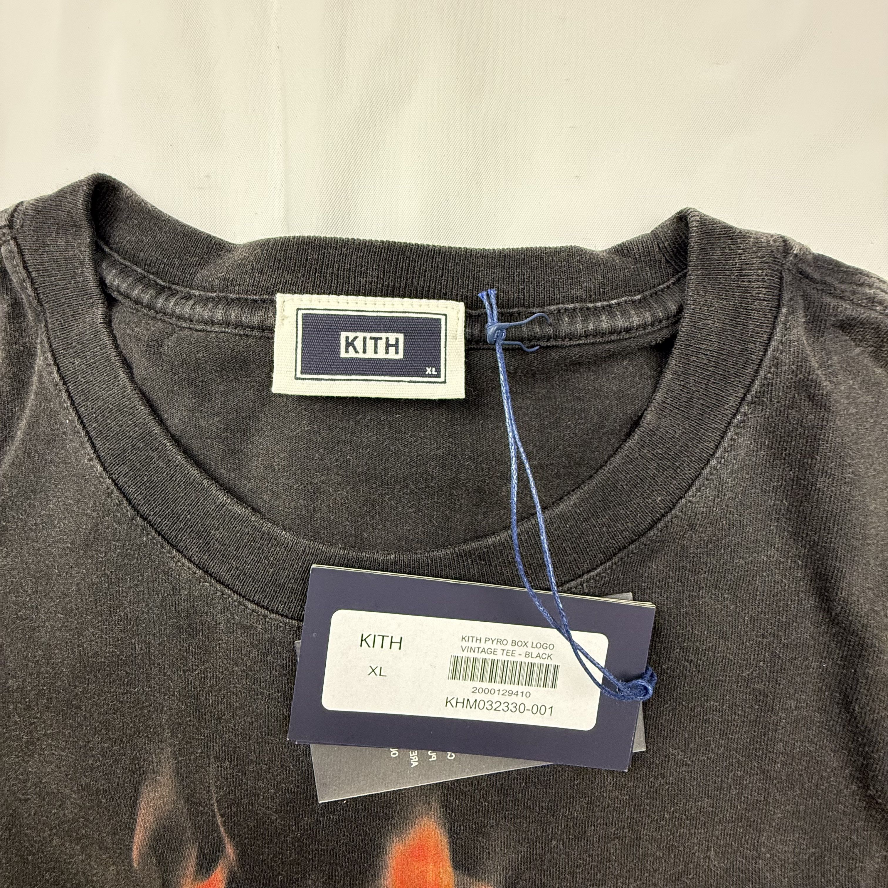 Kith Kith Pyro Box Logo Vintage Tee Black Flame Graphic Mens XL Size US XL / EU 56 / 4 - 3 Thumbnail
