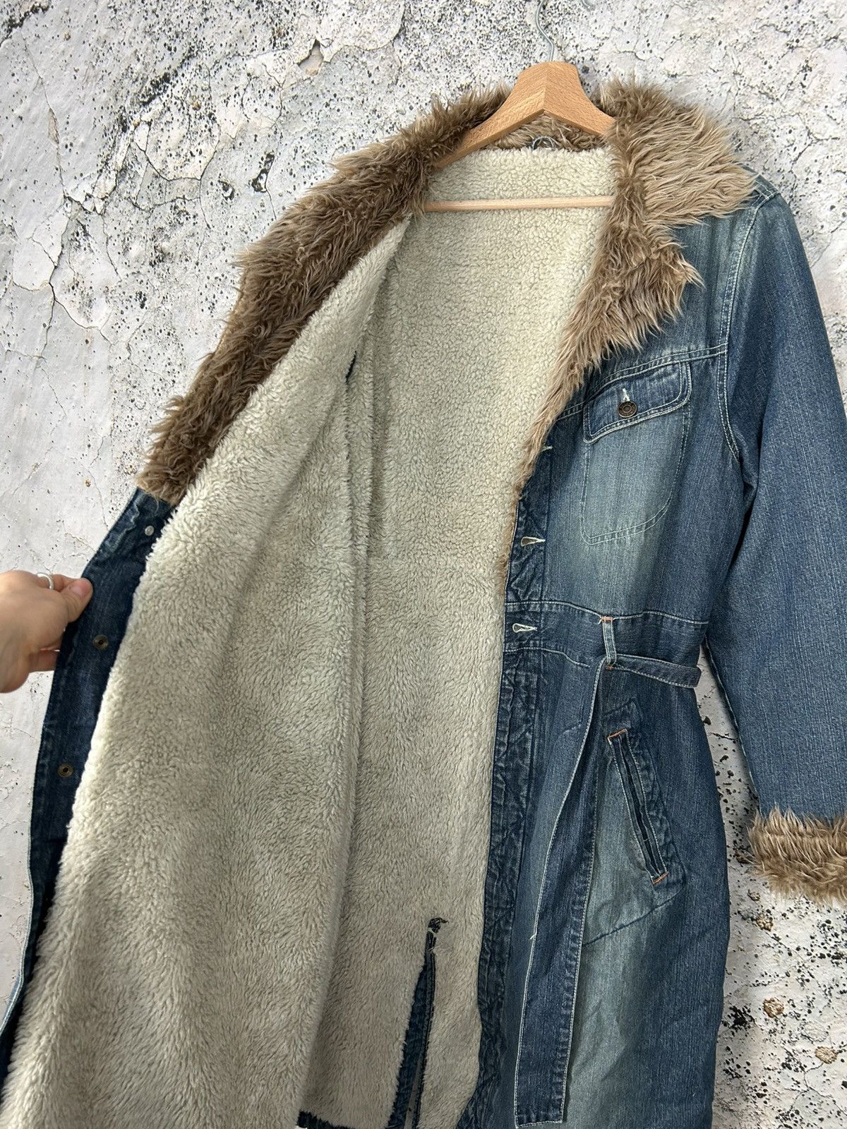 Vintage Vintage Penny Lane Jeans Fur Jacket Avant Garde Archive 90s Size L / US 10 / IT 46 - 3 Thumbnail