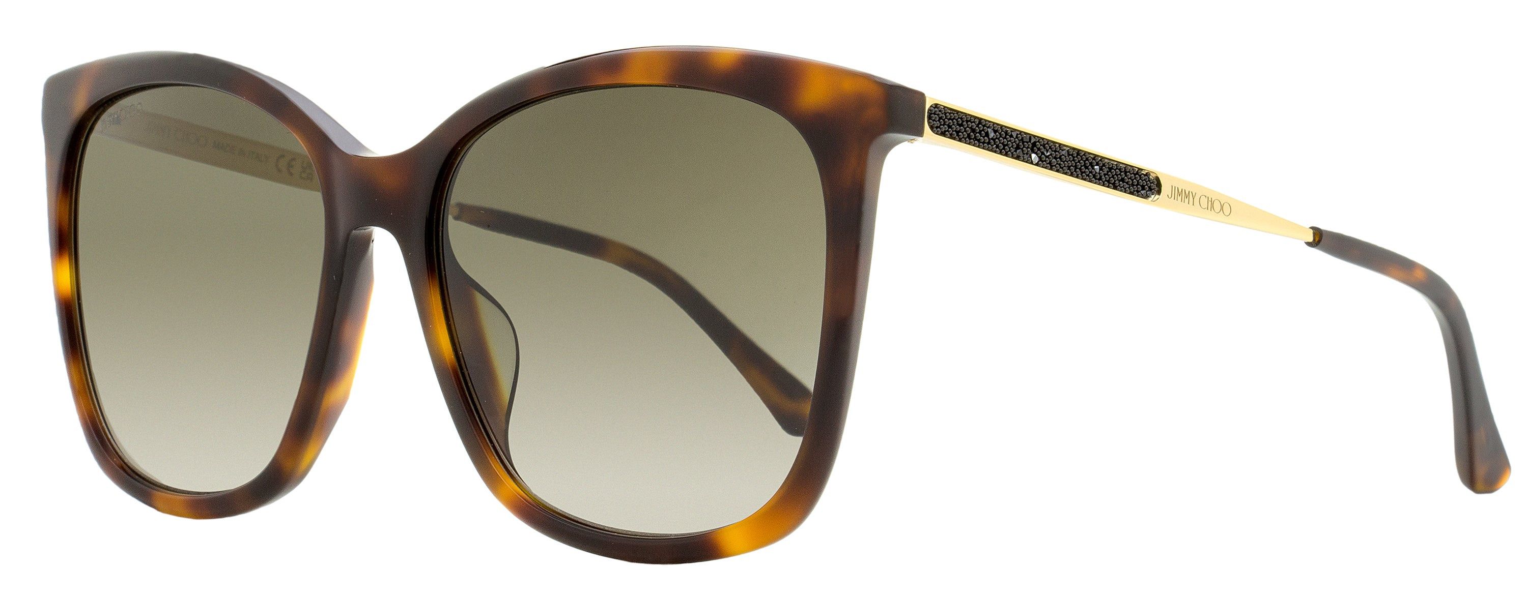Jimmy Choo Square Sunglasses Judy/S 0T4HA Havana/Gold 57mm  display picture 1