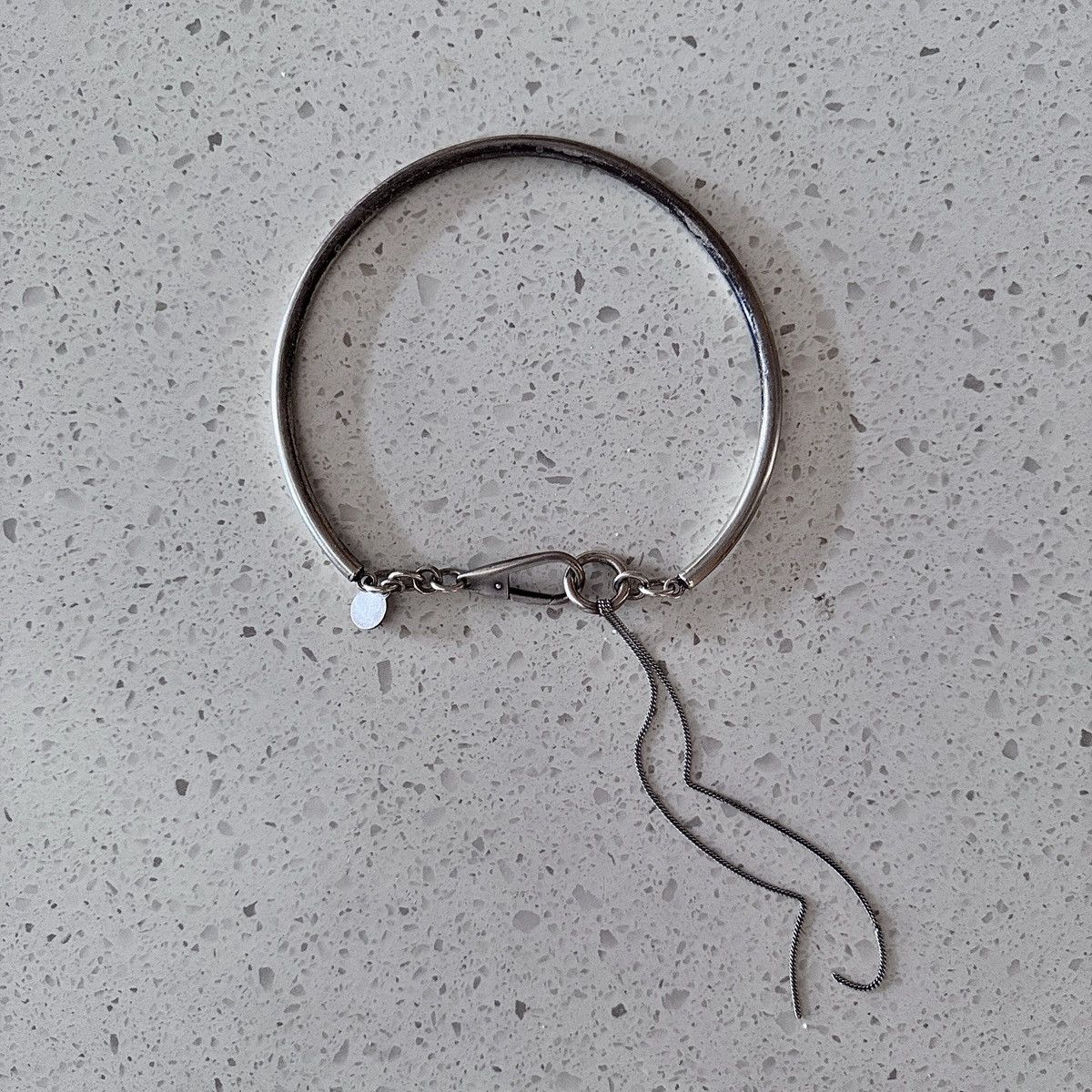 Ann Demeulemeester 925 Solid Silver Archive Tube Necklace Size ONE SIZE - 1 Thumbnail