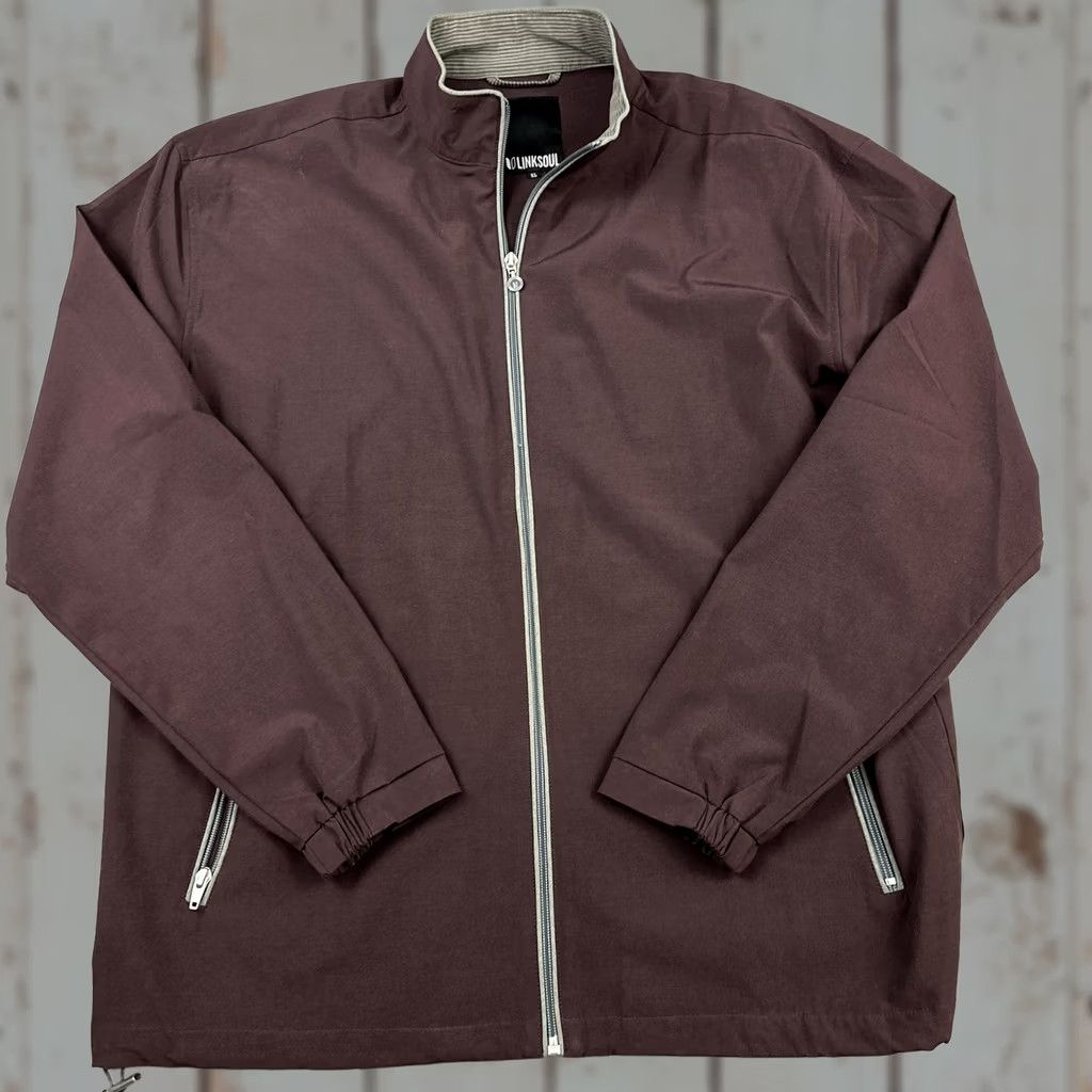 Vintage Linksoul Jacket Men XL Red Full Zip Golf Windbreaker Pockets Lightweight Golfer Size US XL / EU 56 / 4 - 1 Thumbnail